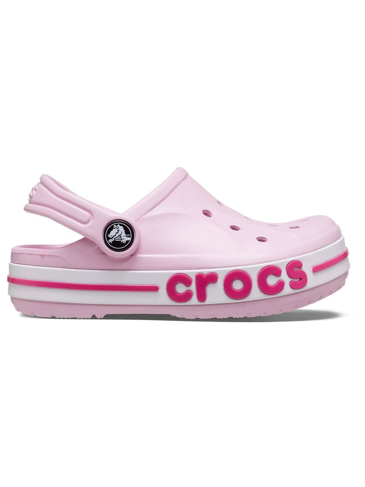 Zueco Crocs Niña Pequeña Bayaband Clog T Rosado Pastel-0