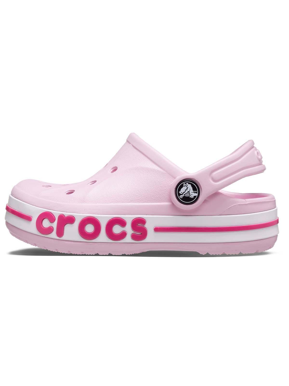 Zueco Crocs Niña Pequeña Bayaband Clog T Rosado Pastel-1
