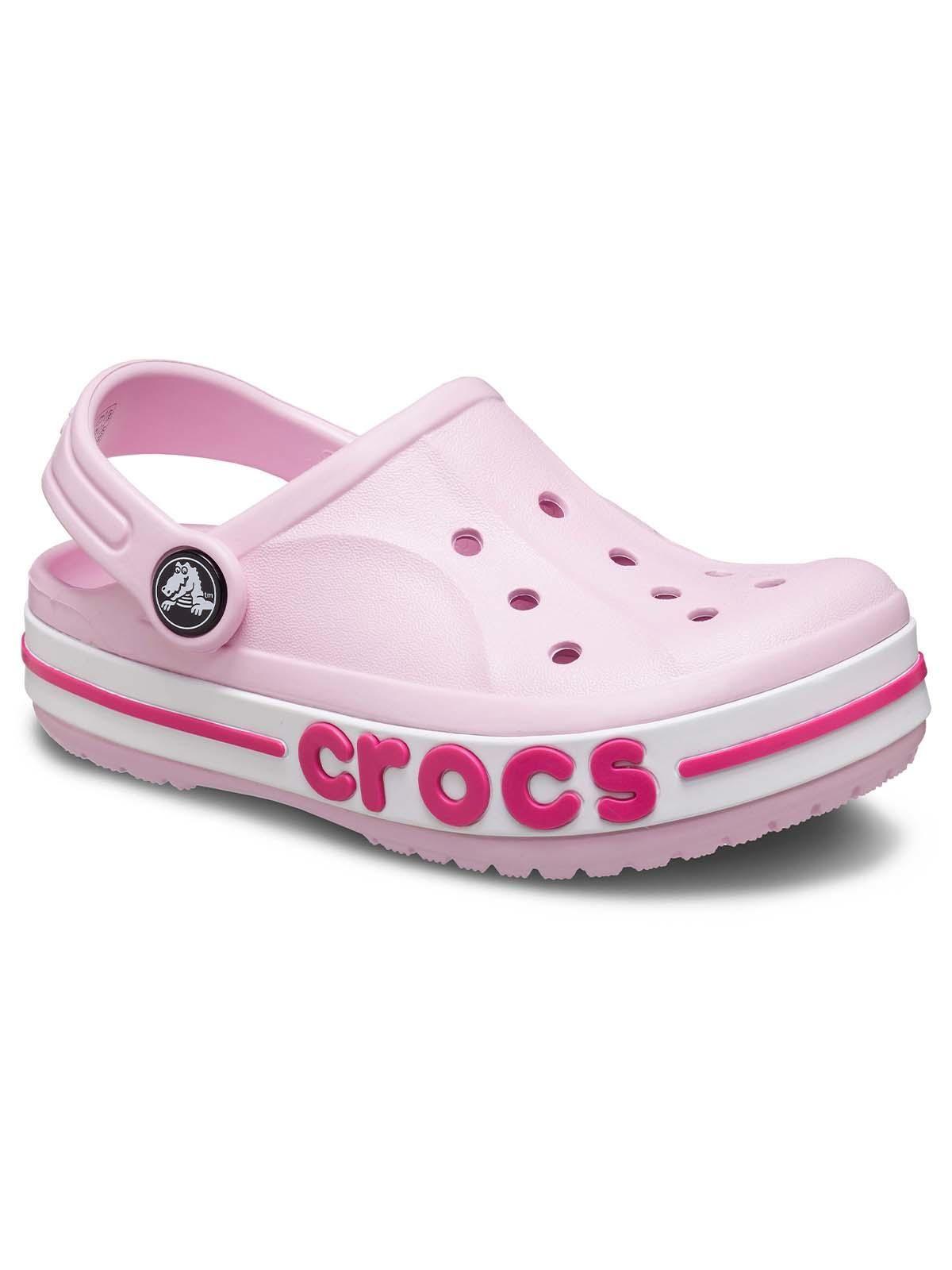 Zueco Crocs Niña Pequeña Bayaband Clog T Rosado Pastel-6