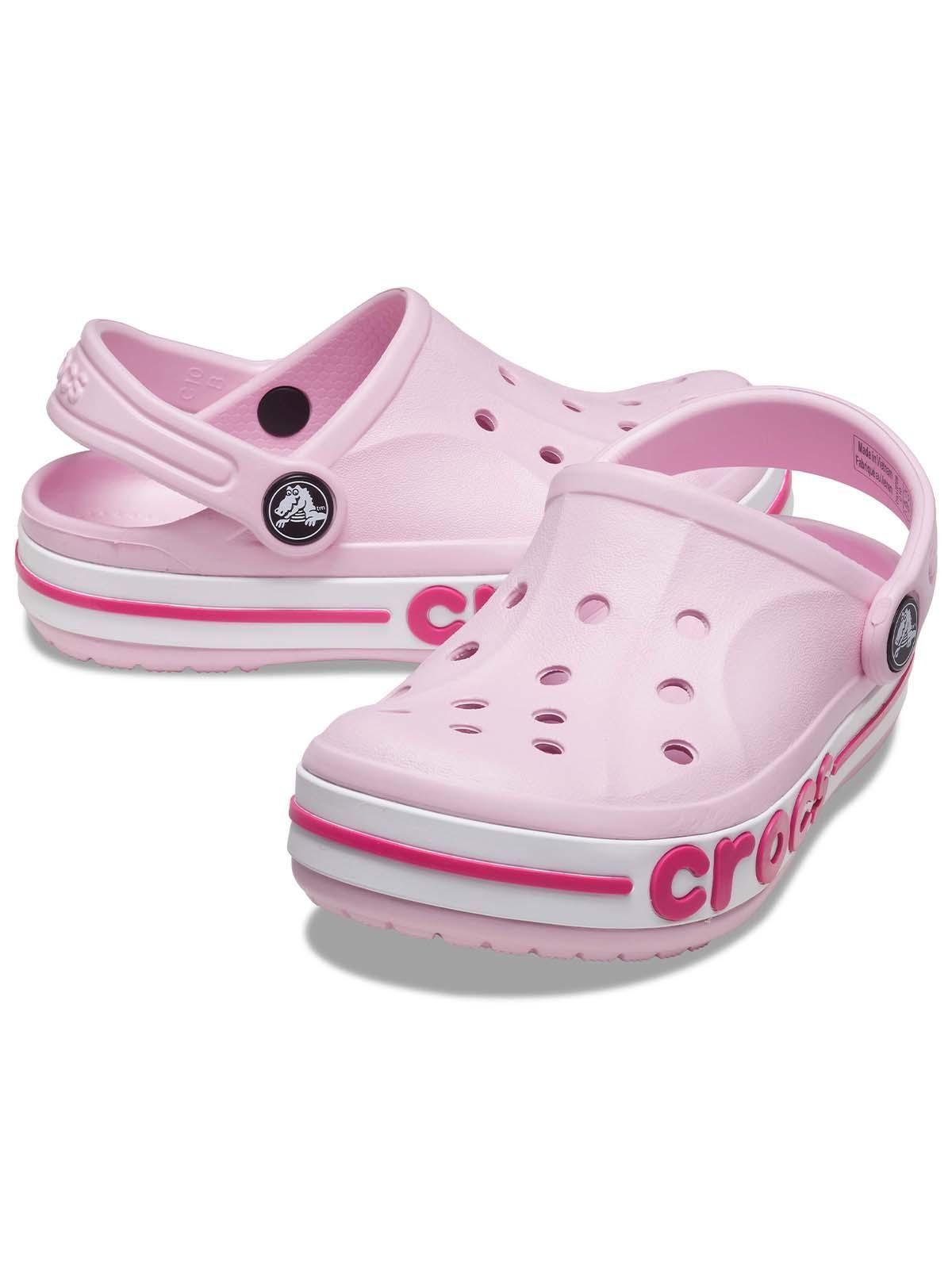 Zueco Crocs Niña Pequeña Bayaband Clog T Rosado Pastel-3