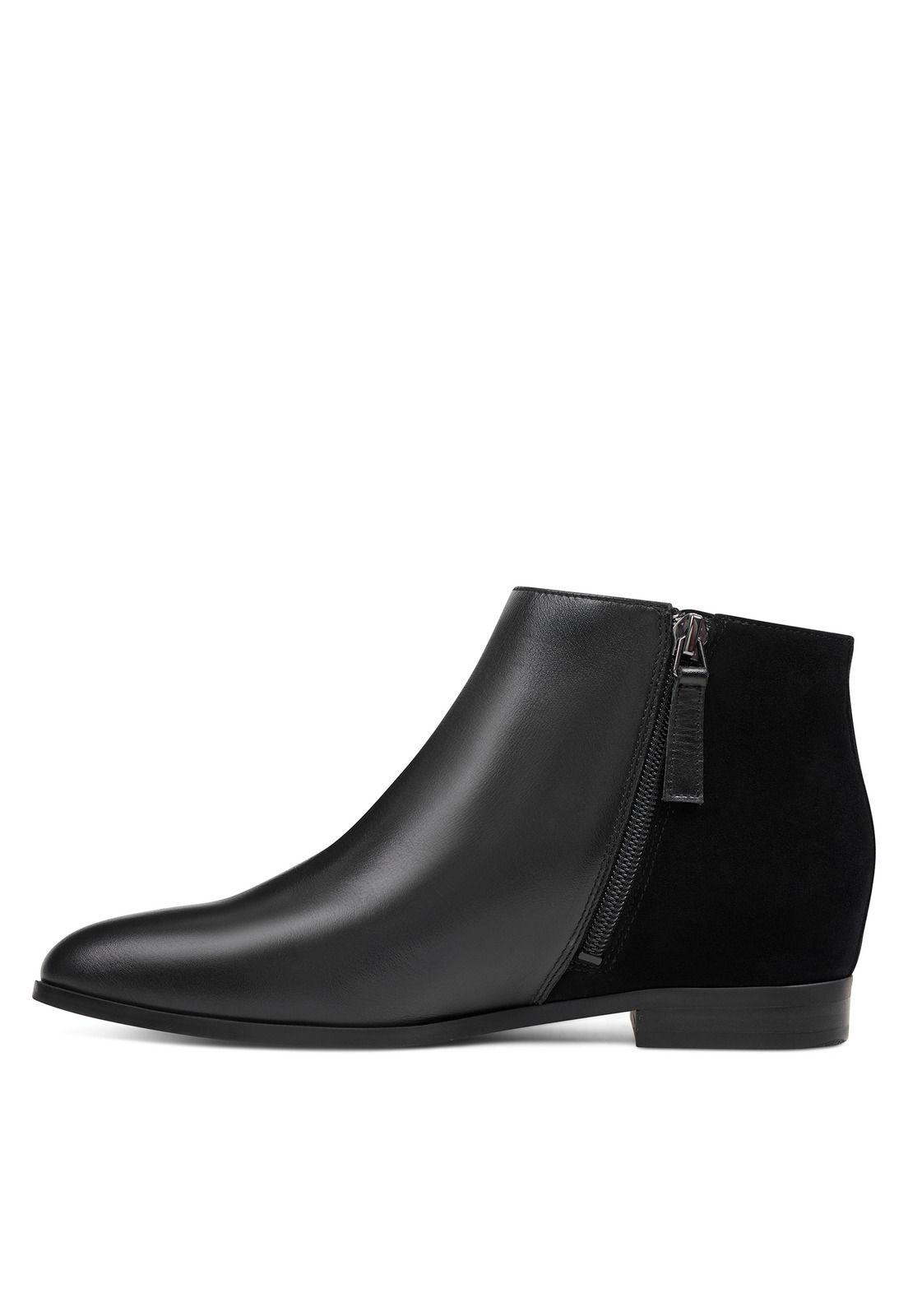 Botín Cuero Dorian Negro Mujer-2