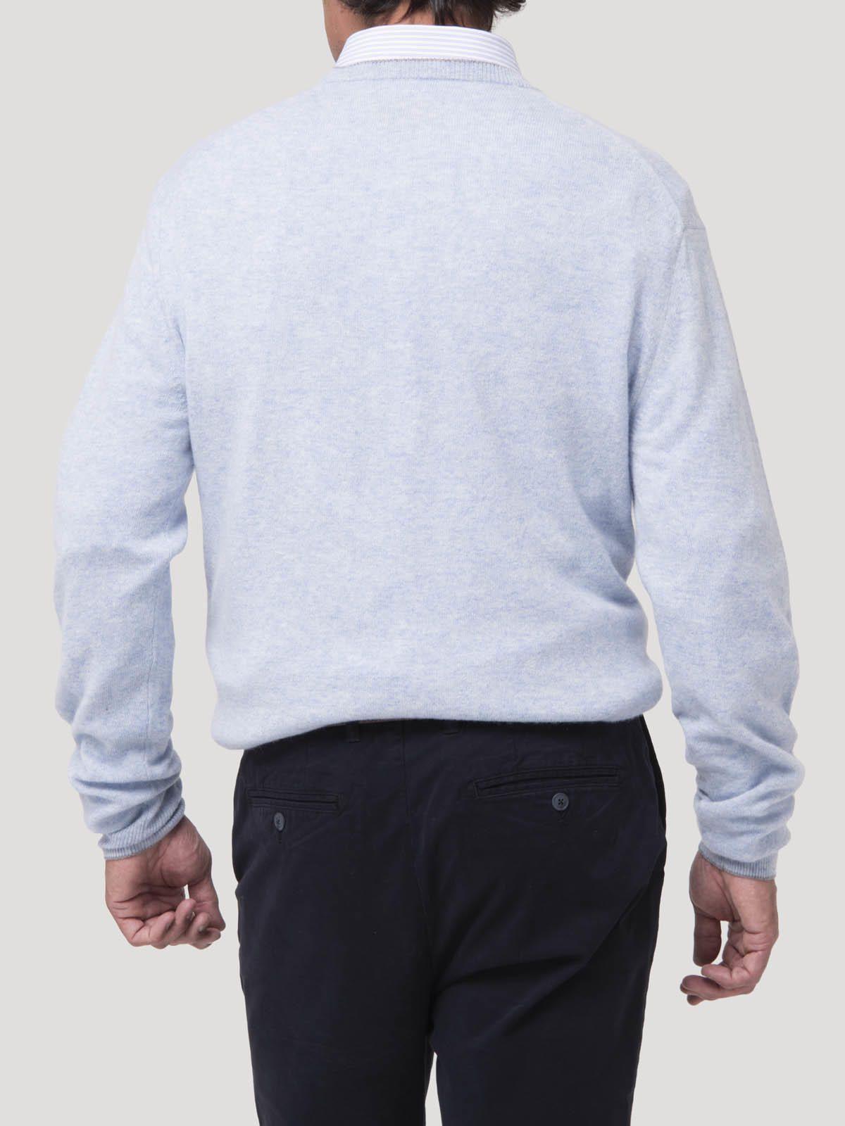 Sweater Cashemira Hombre Cash.V Celeste-6