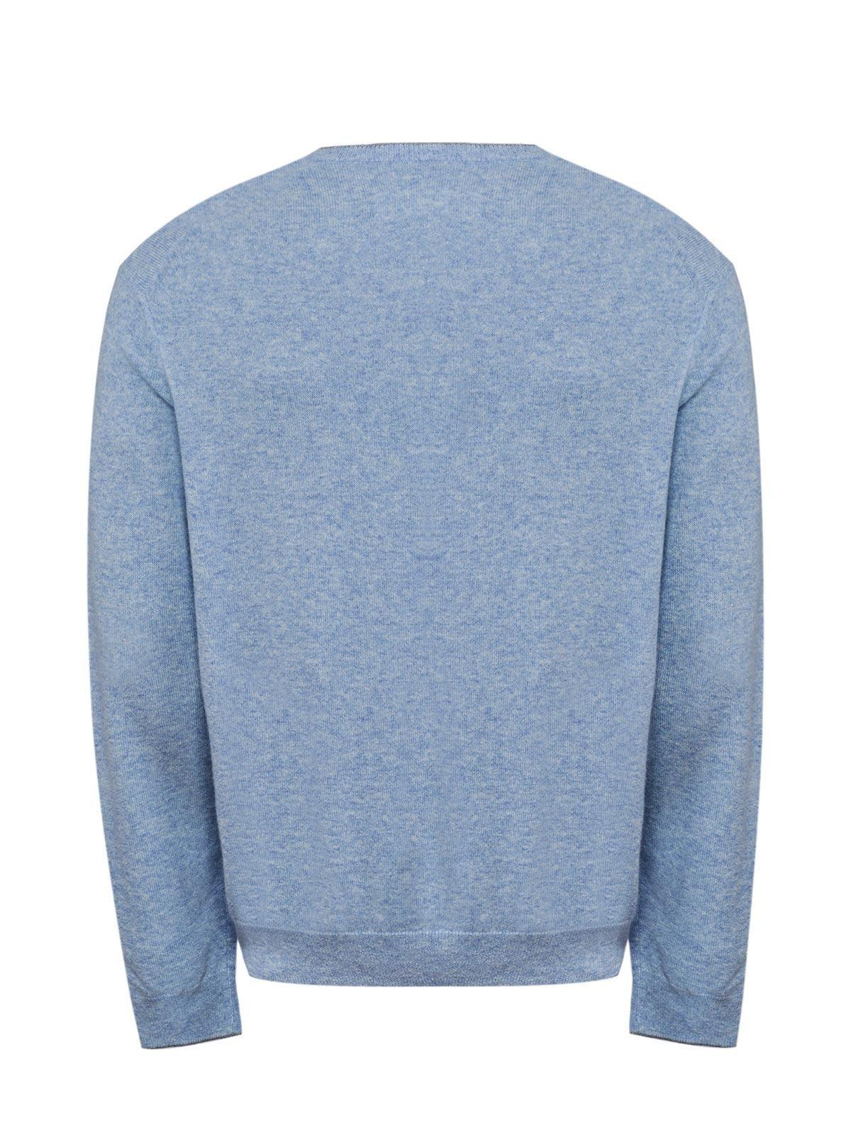 Sweater Cashemira Hombre Cash.V Celeste-1