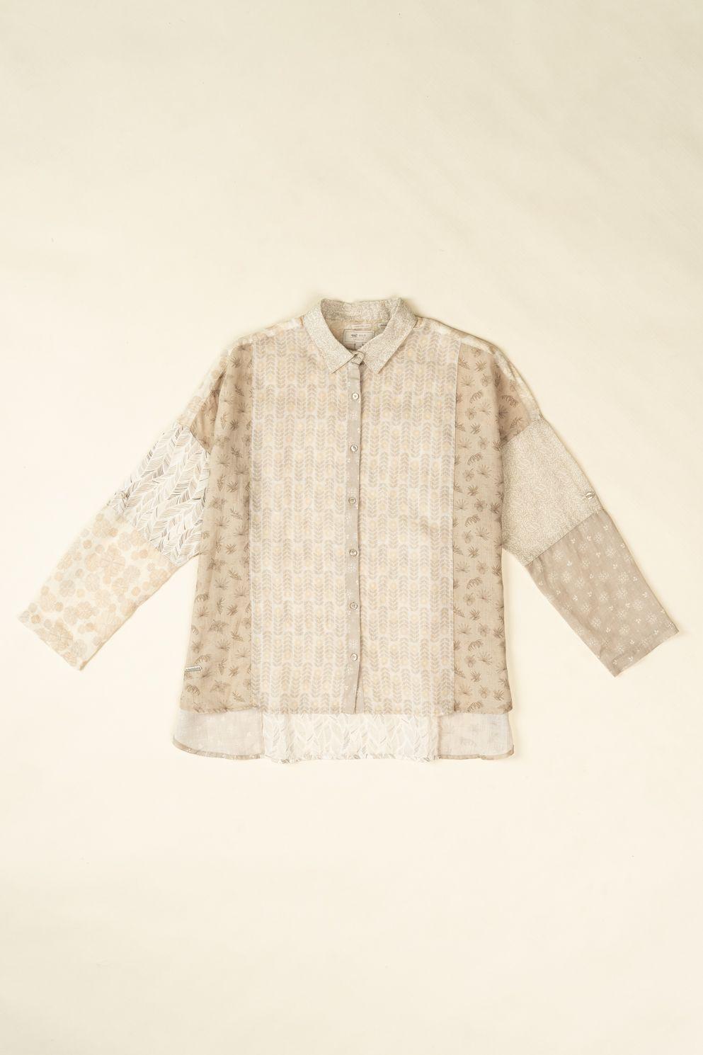 Blusa Lino Orgánico Mujer Minka Arena-1