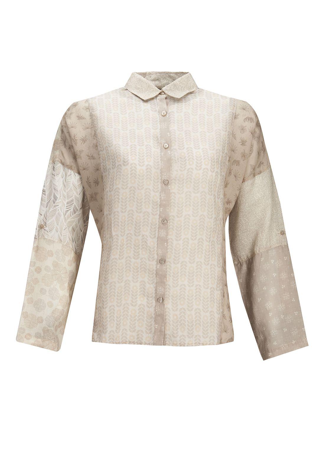 Blusa Lino Orgánico Mujer Minka Arena-0