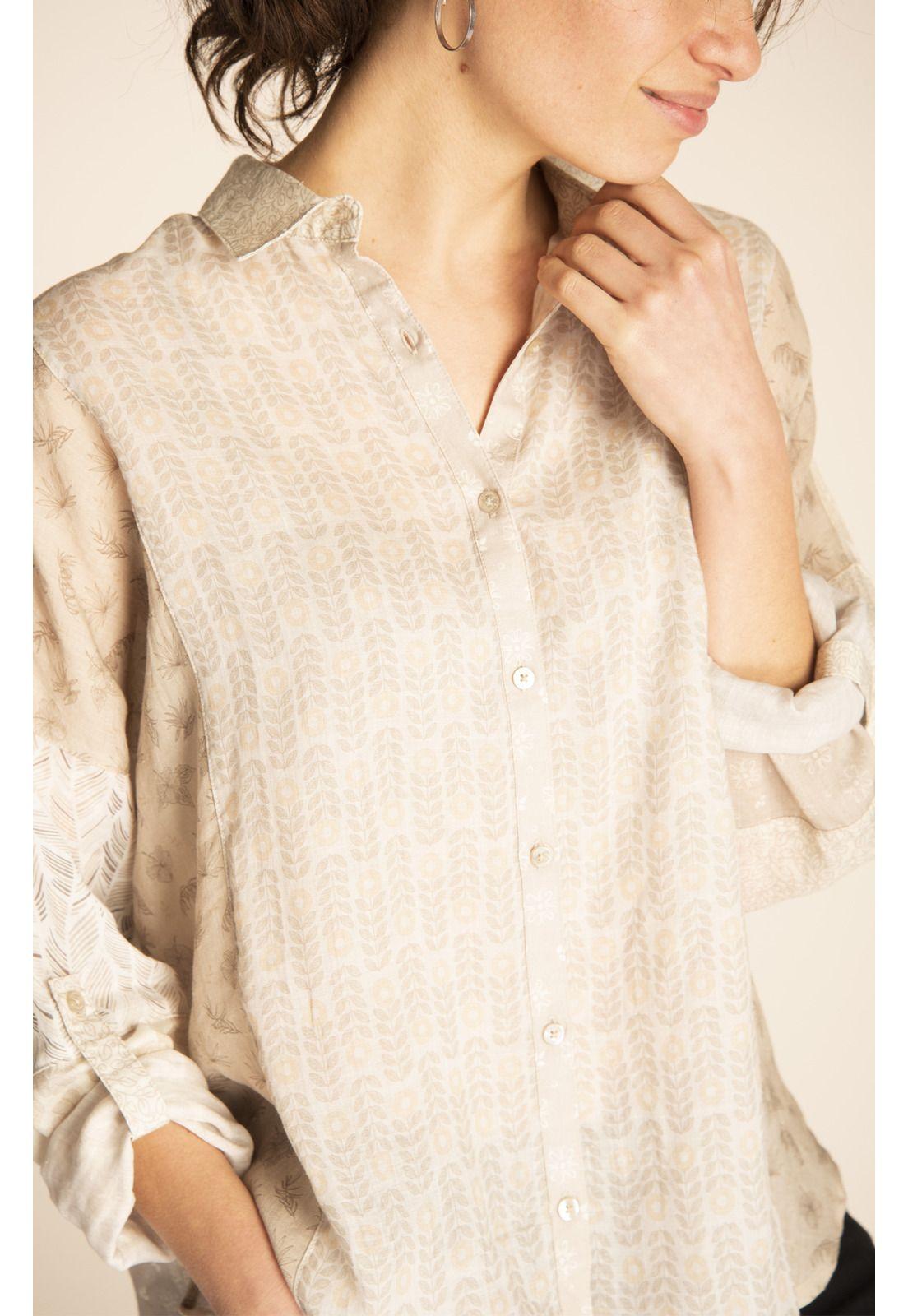 Blusa Lino Orgánico Mujer Minka Arena-4