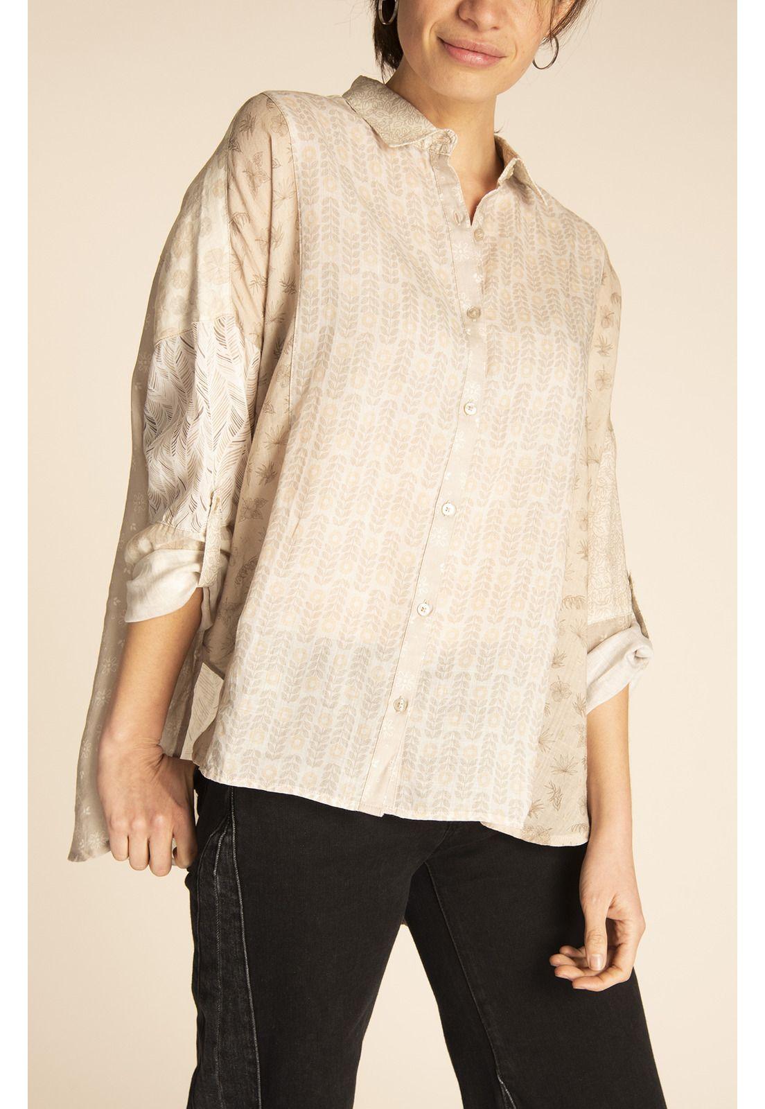 Blusa Lino Orgánico Mujer Minka Arena-6