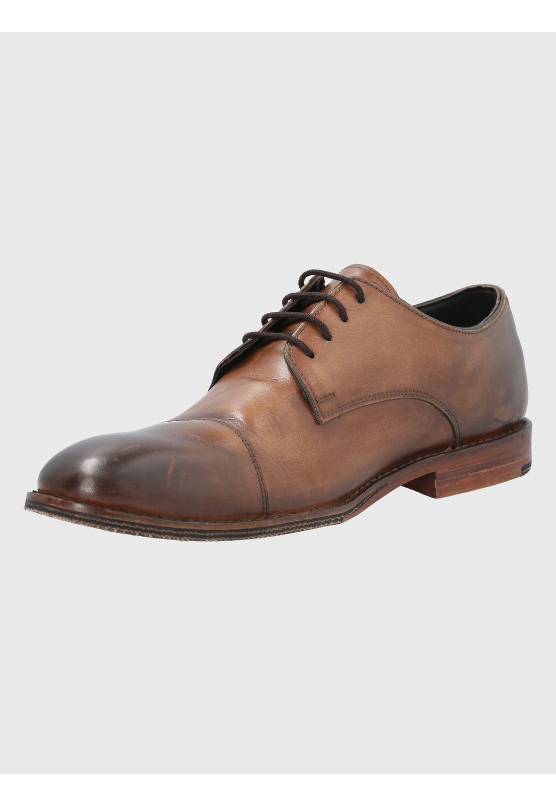 Zapato Cuero Café Claro Hombre Warren -3