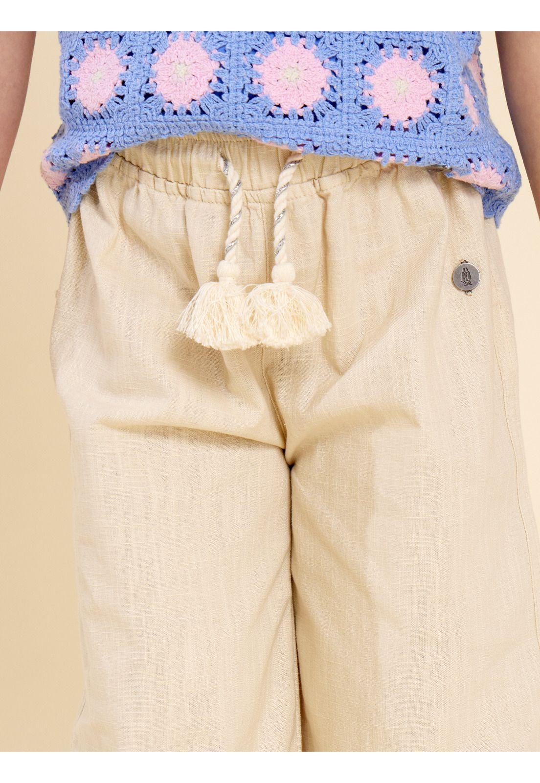 Pantalón Niña Elena Beige-3