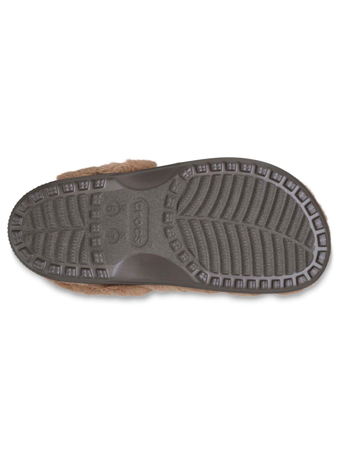 Zueco Crocs Mujer Unfurgettable Peludo Café Claro-3