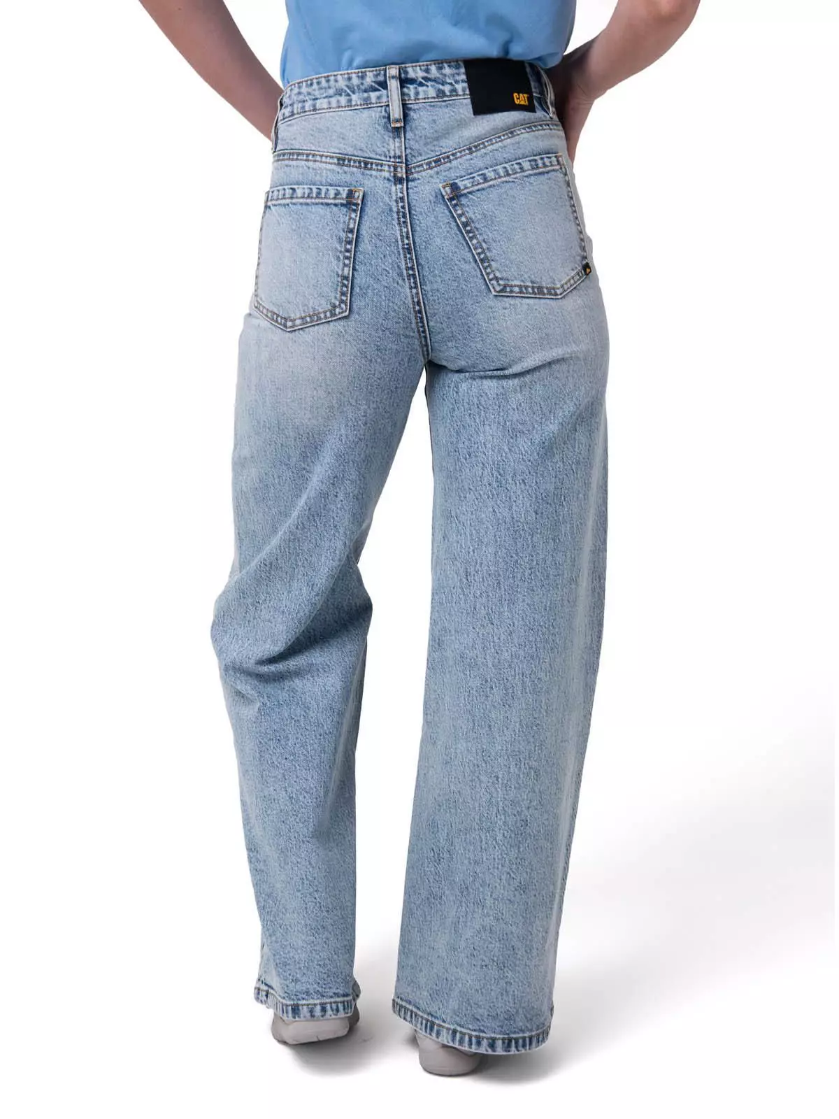 Jeans Wide Leg Mujer Denim Azul Claro-1