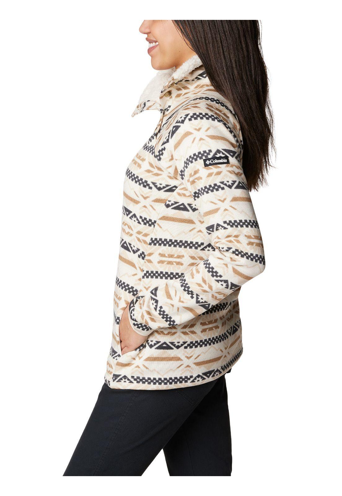 Polar Mujer Sweat Weather Sherpa Hybrid Blanco-1