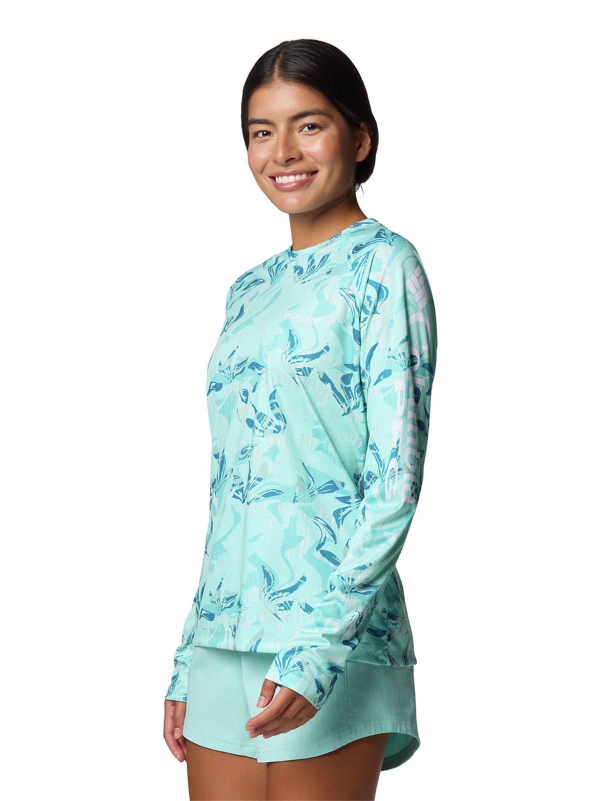 Polera Manga Larga Mujer Super Tidal Verde-0