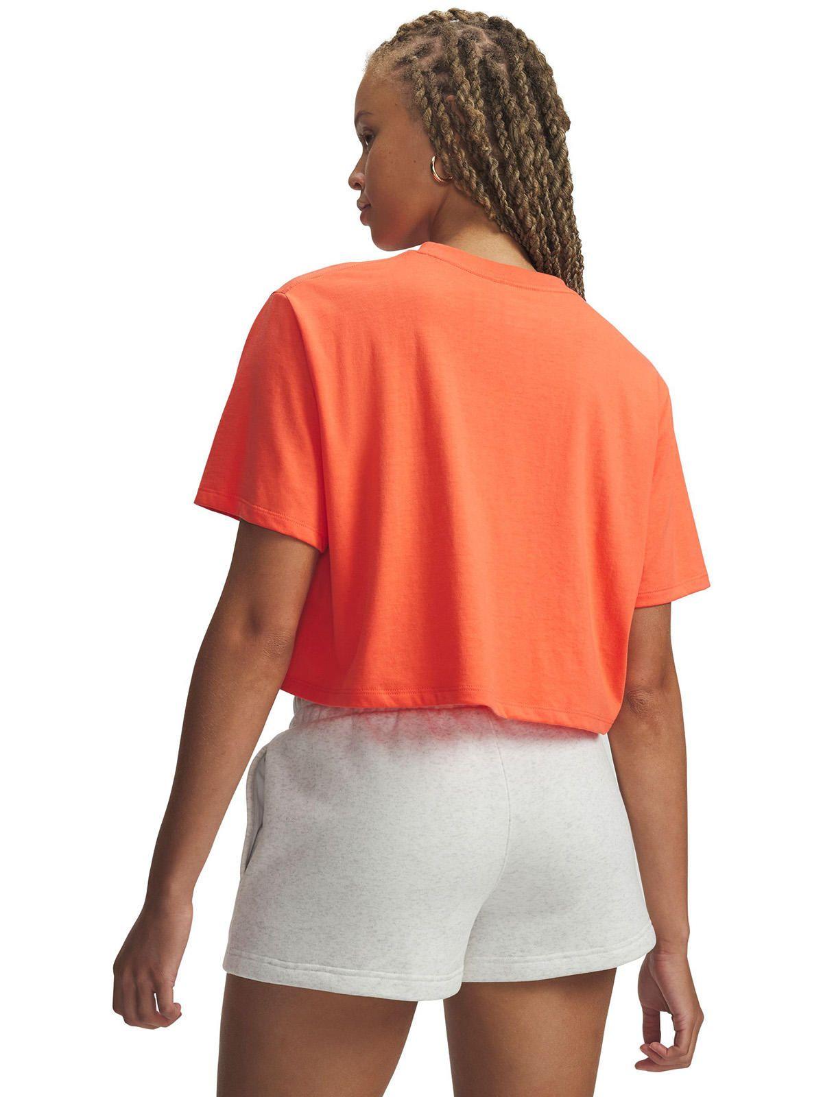 Polera M/C Mujer W Wordmark Crop Sss Rojo-1