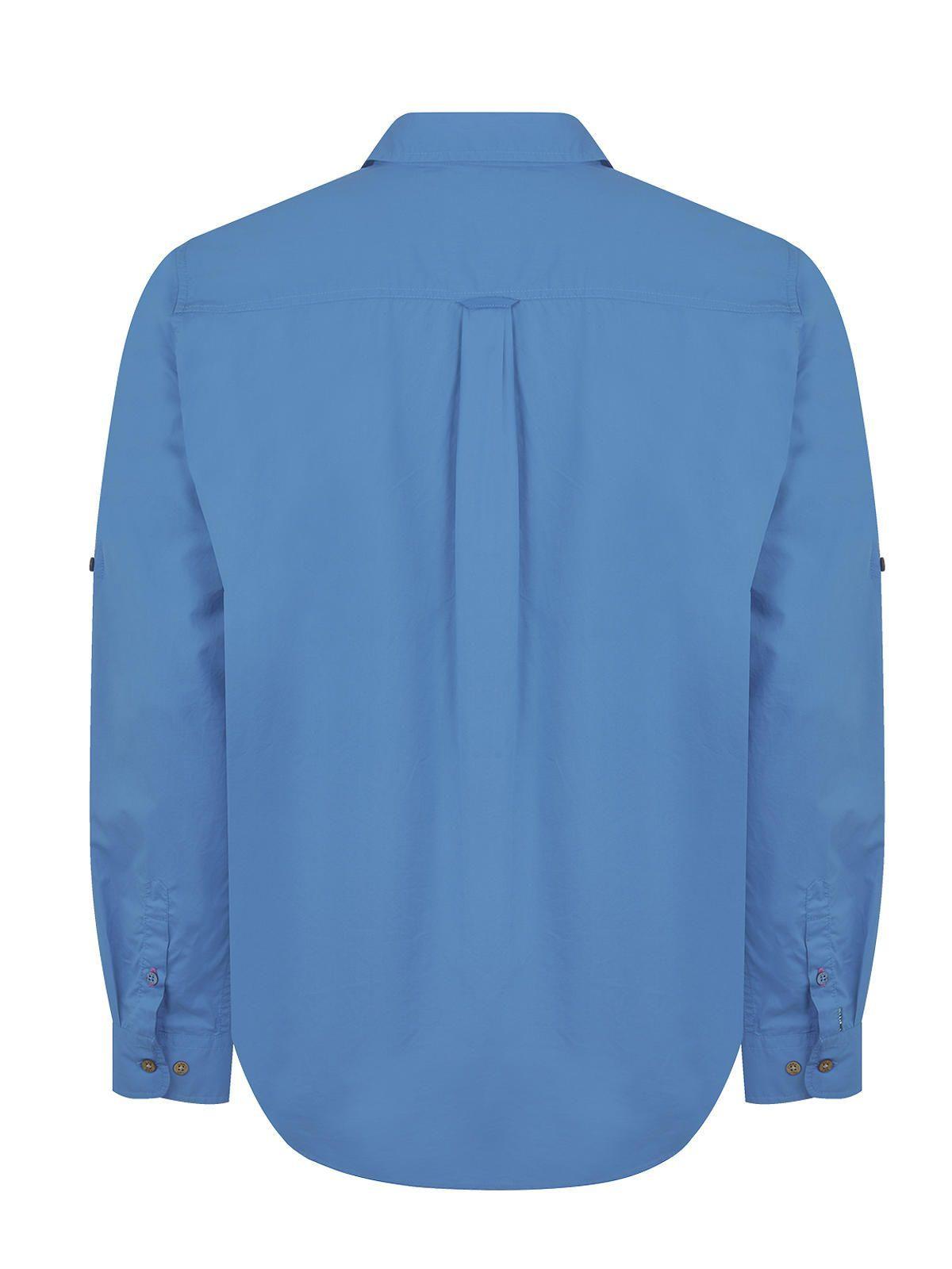 Camisa Algodón Org Azul Marino Galiton Hombre -1