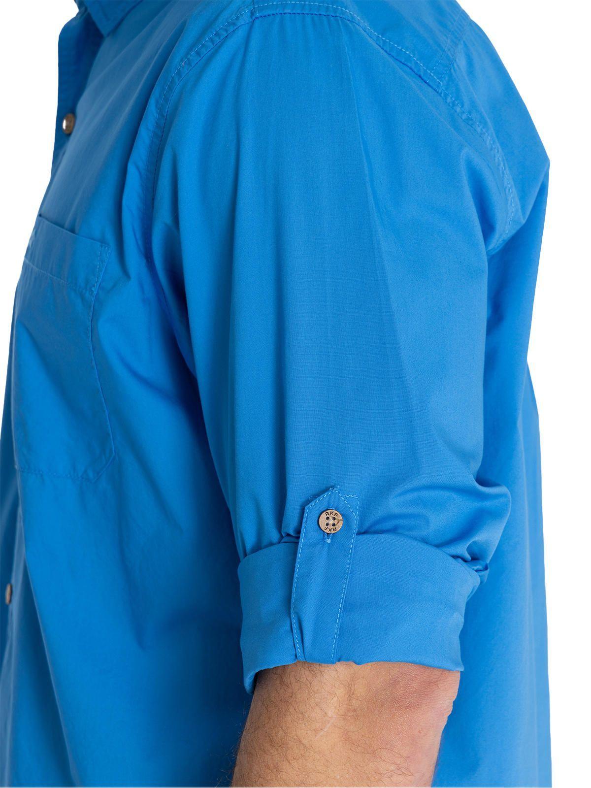 Camisa Algodón Org Azul Marino Galiton Hombre -9