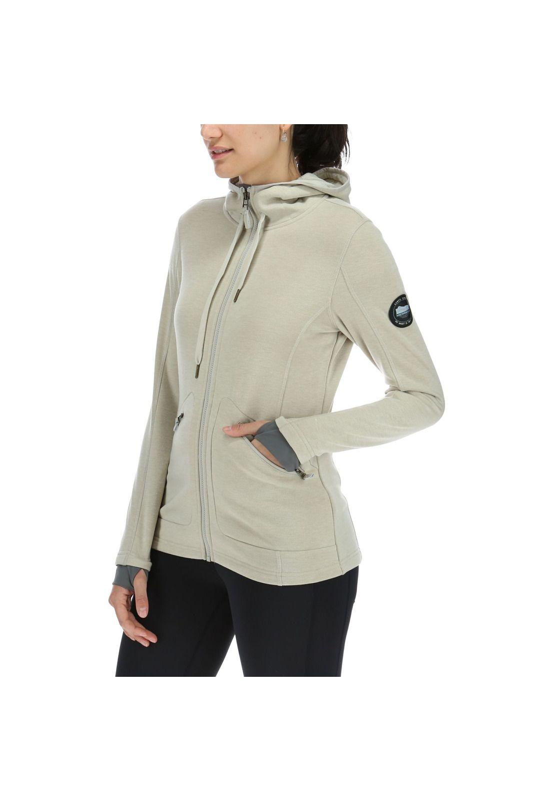 Polar Mujer Full Zipper Fleece Gris Melange-1