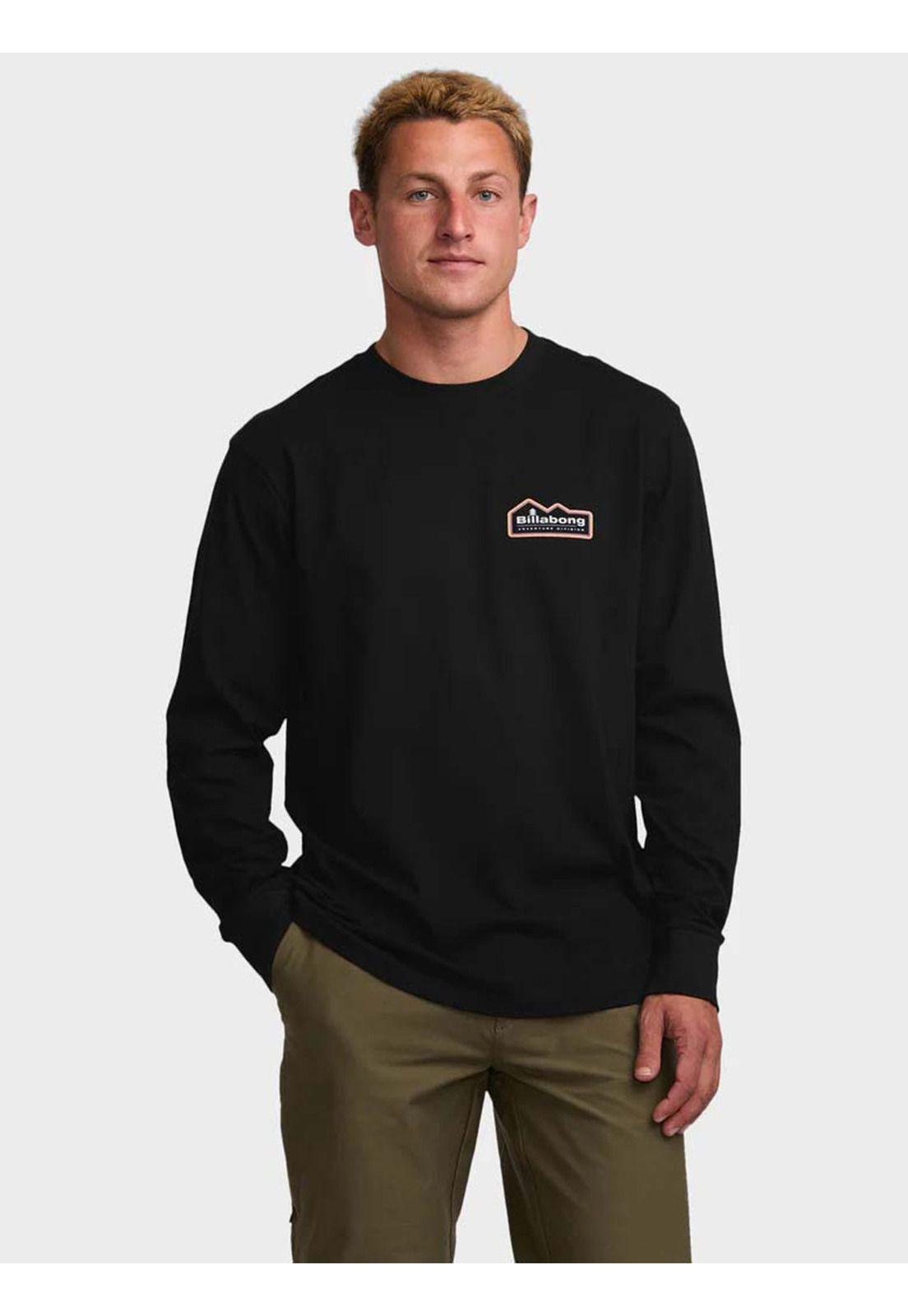 Polera Manga Larga Hombre Range A/Div Negra Billabong-0