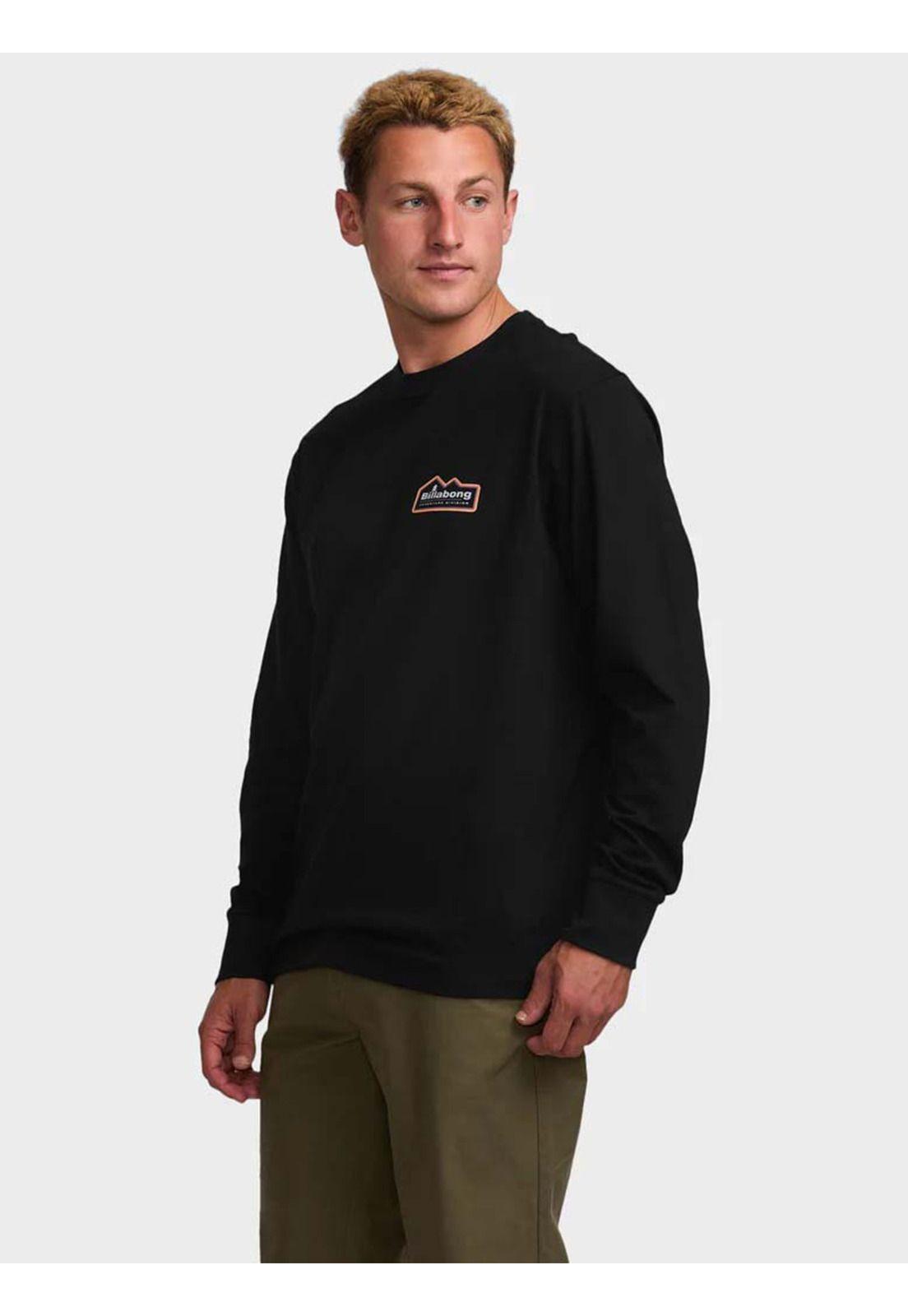 Polera Manga Larga Hombre Range A/Div Negra Billabong-1