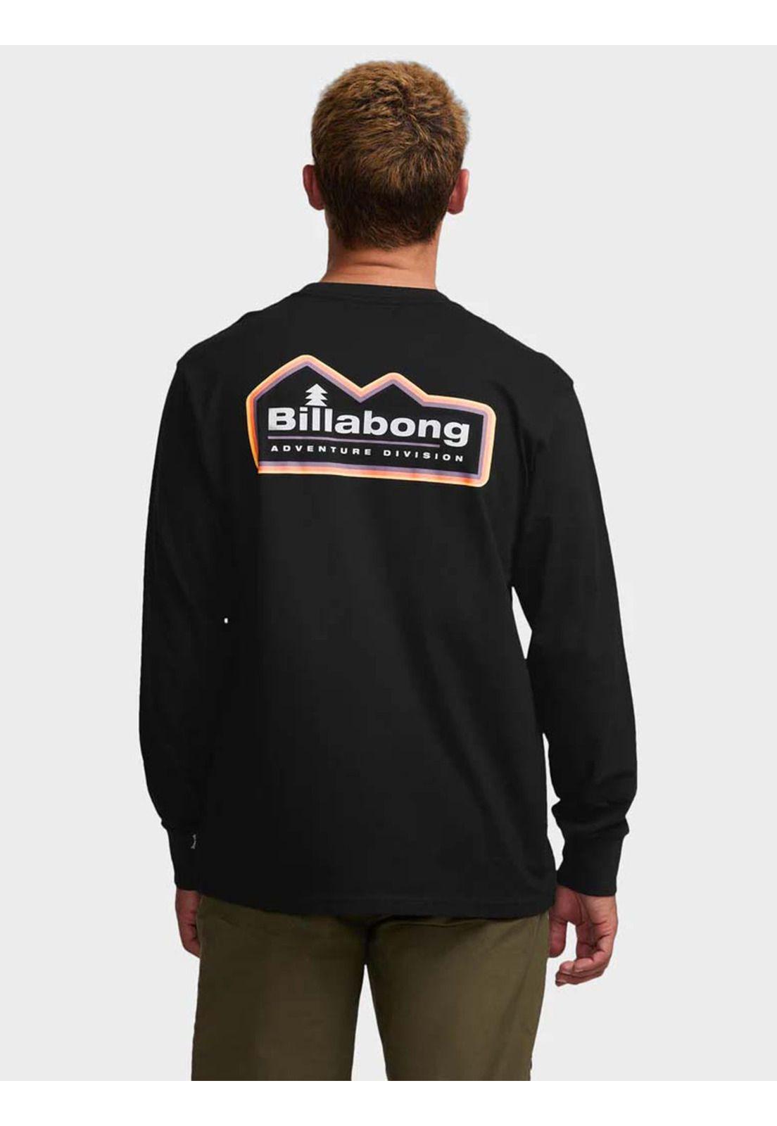 Polera Manga Larga Hombre Range A/Div Negra Billabong-3