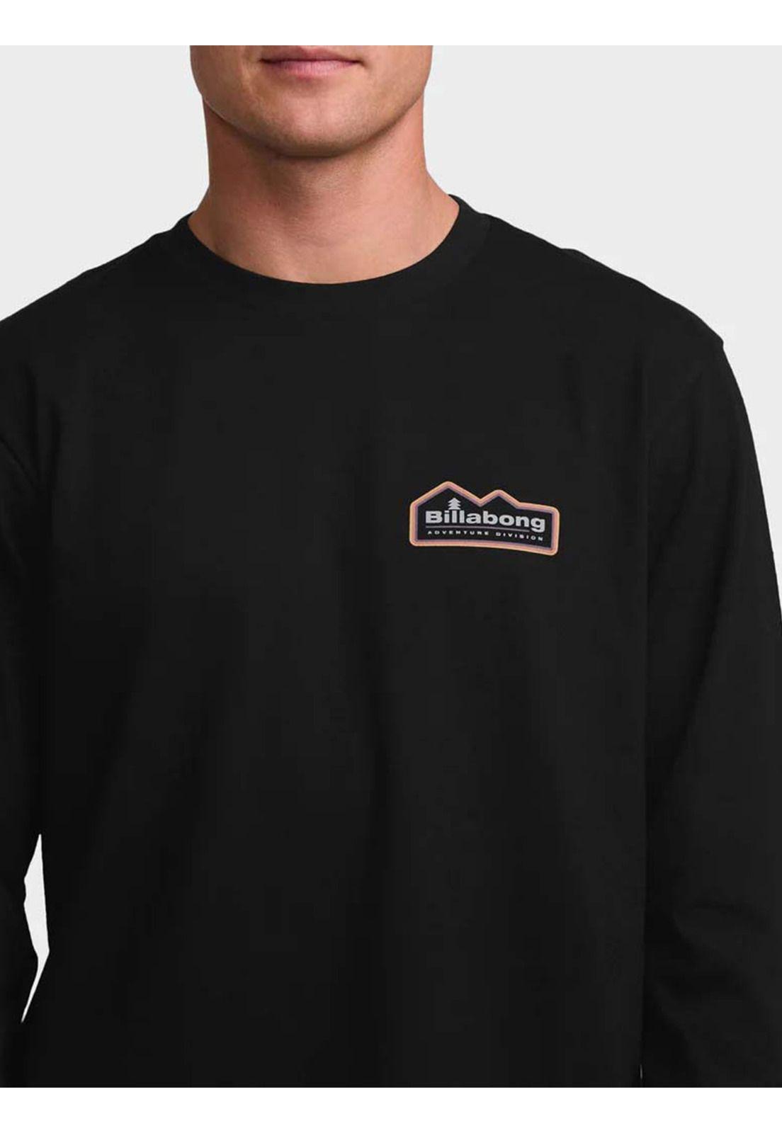 Polera Manga Larga Hombre Range A/Div Negra Billabong-4