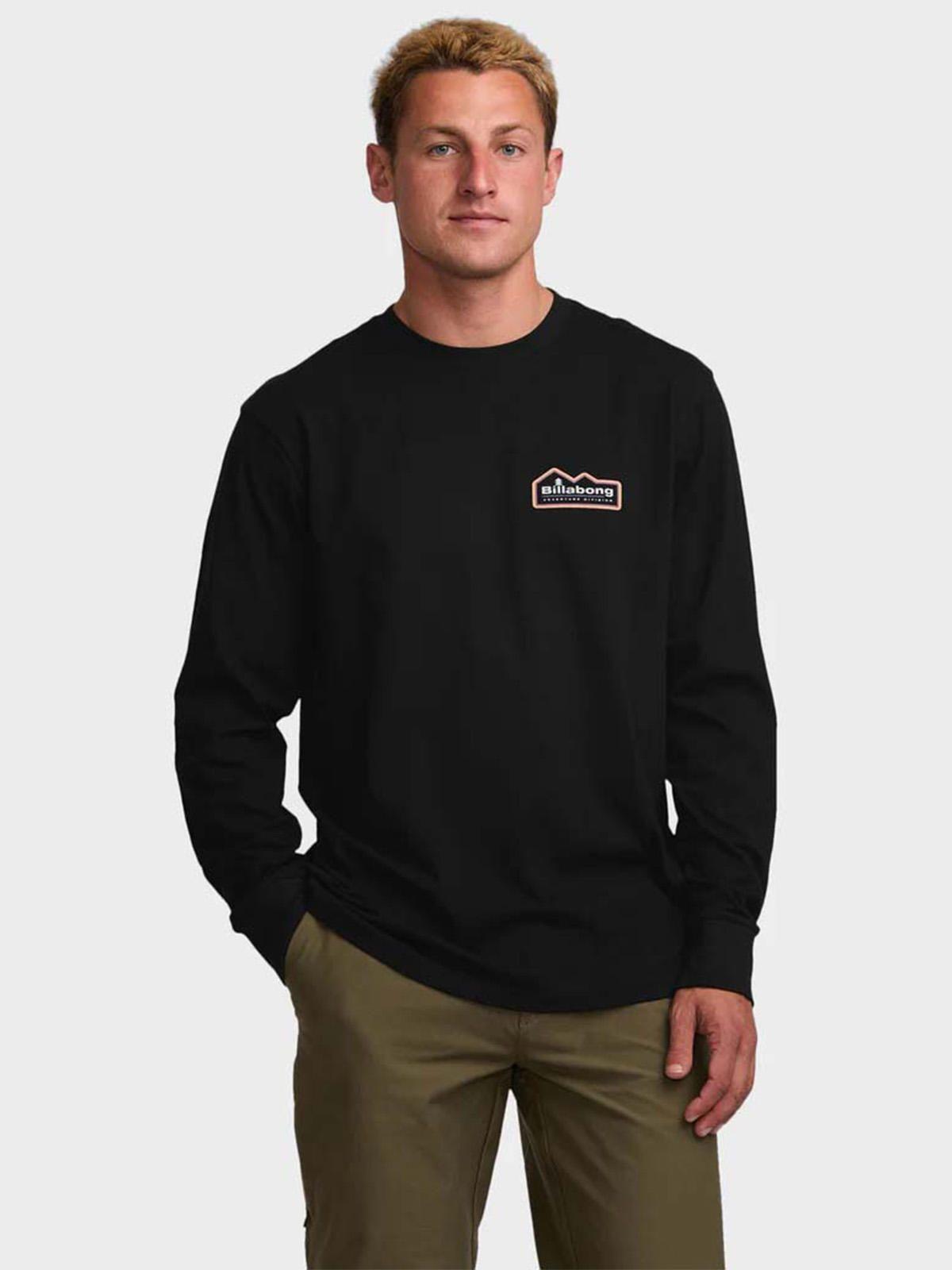 Polera Manga Larga Hombre Range A/Div Negra Billabong-0