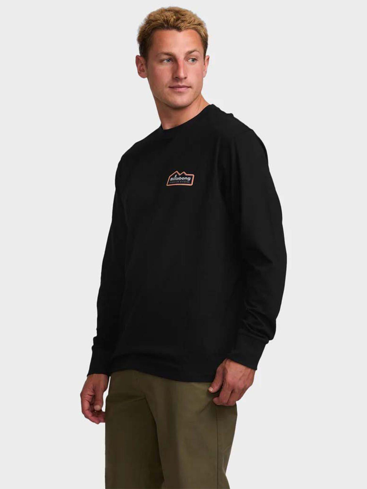 Polera Manga Larga Hombre Range A/Div Negra Billabong-1