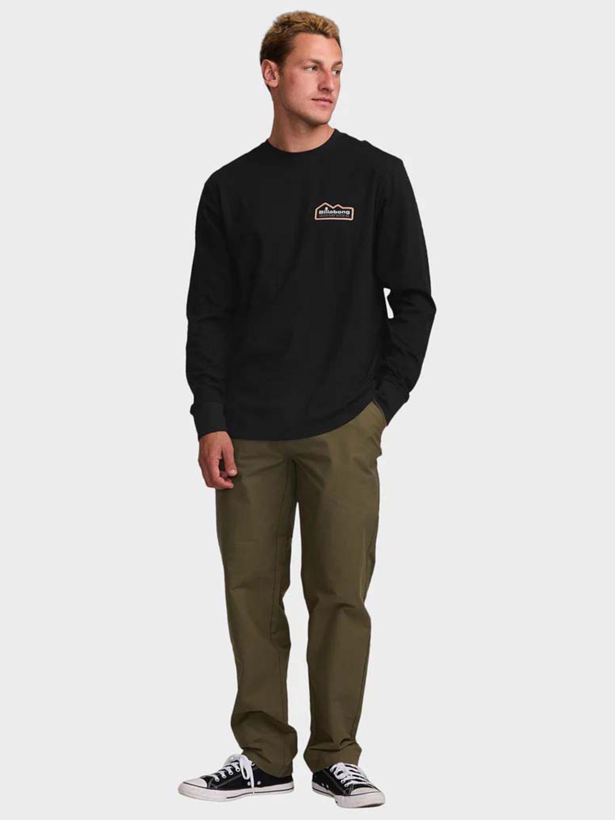 Polera Manga Larga Hombre Range A/Div Negra Billabong-5