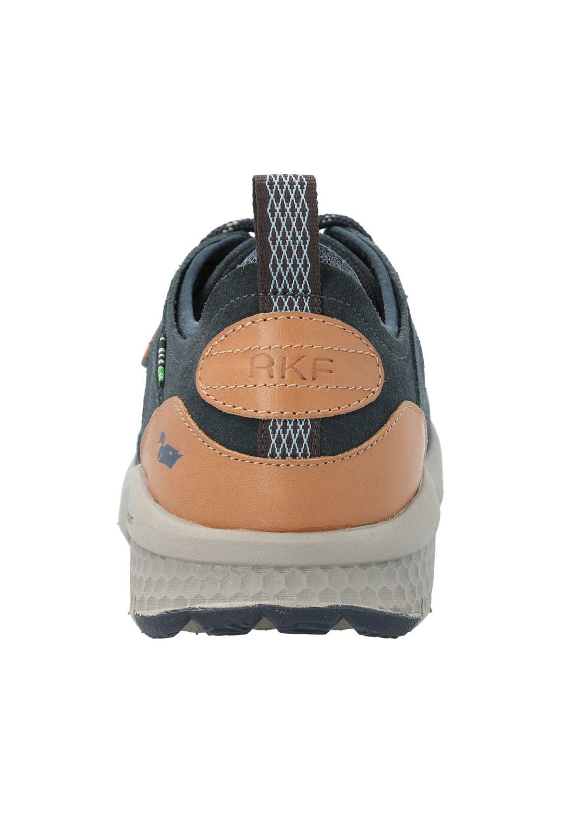 Zapatilla Cuero Hombre Shire Azul -5