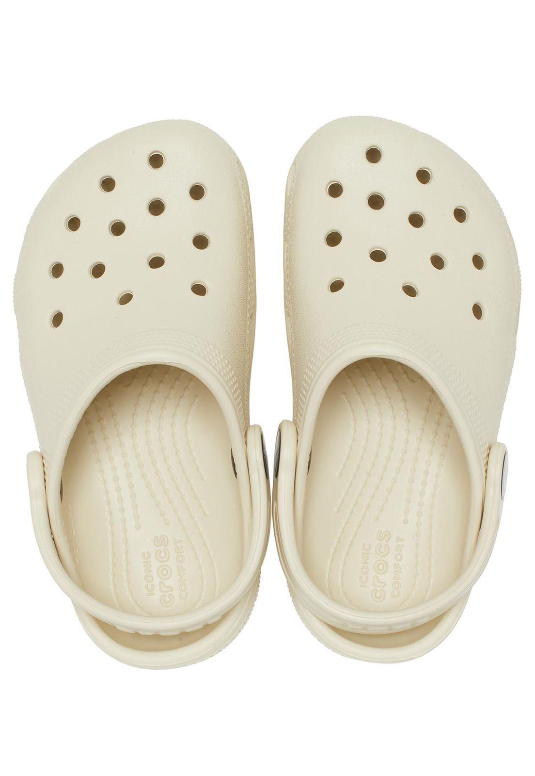 Zueco Crocs Niña Classic Clog T Beige-4