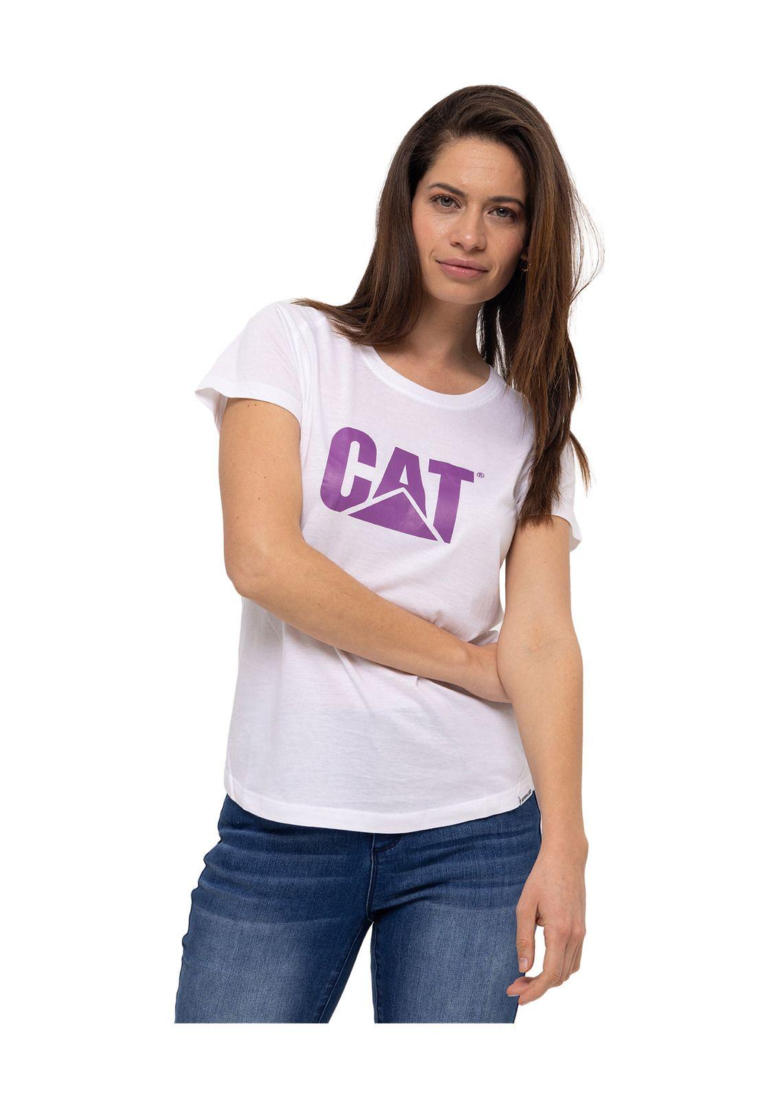Polera M/C Logo Scoop Neck Blanco Mujer-0