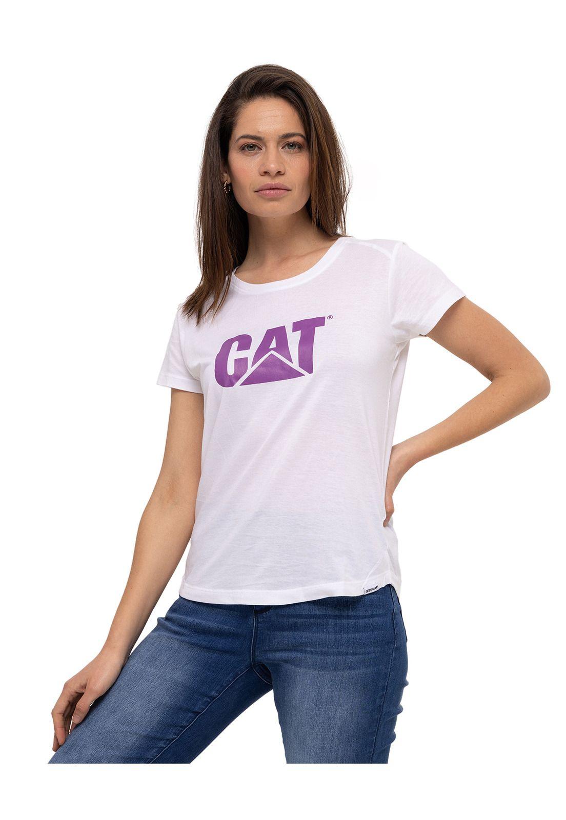 Polera M/C Logo Scoop Neck Blanco Mujer-1