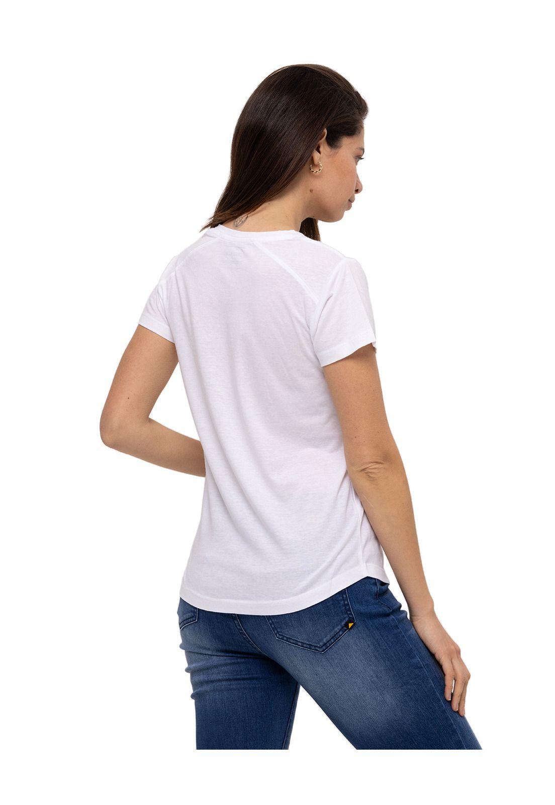 Polera M/C Logo Scoop Neck Blanco Mujer-4