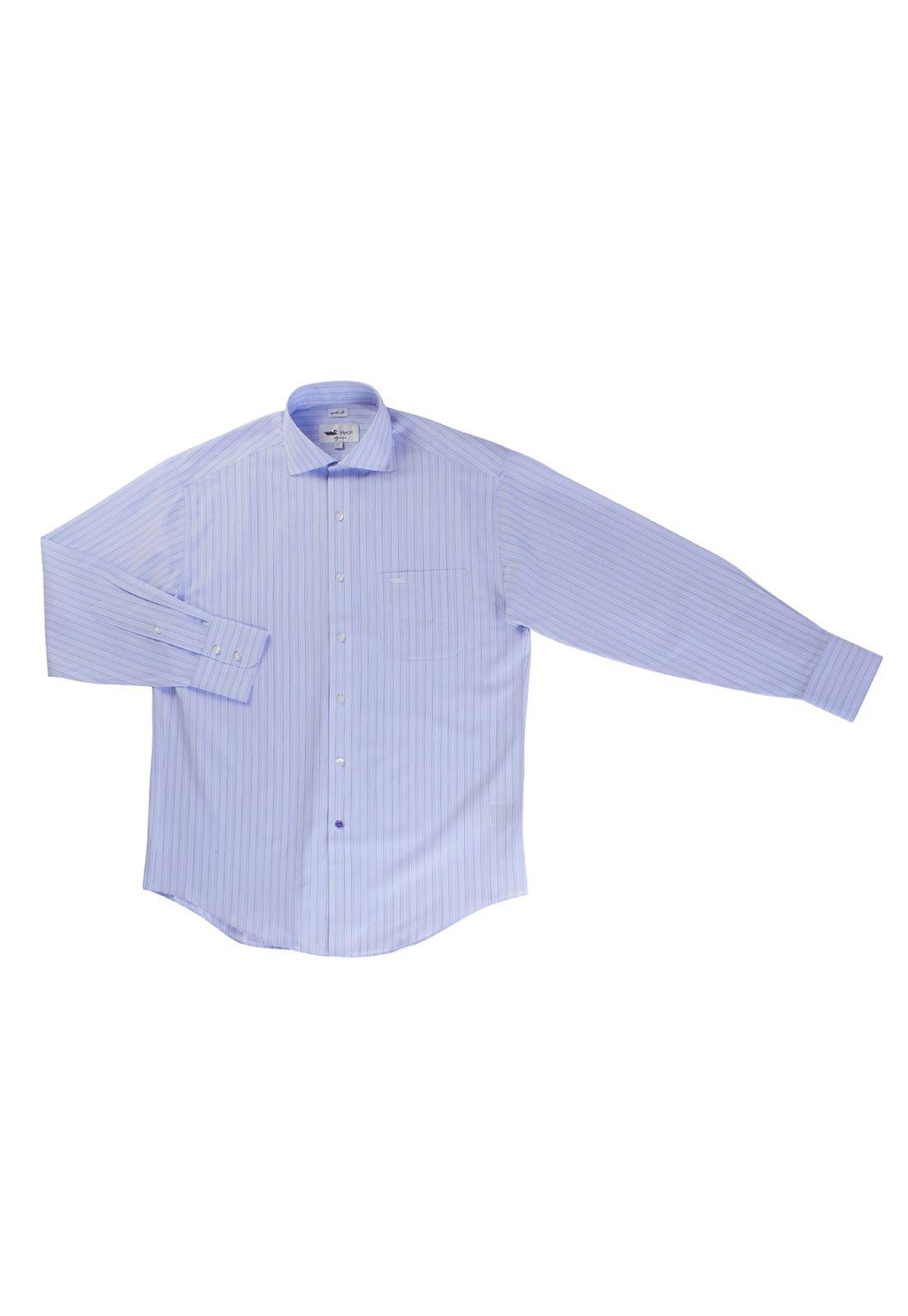 Camisa Algodón Libre de Arrugas Celeste Rockford-0
