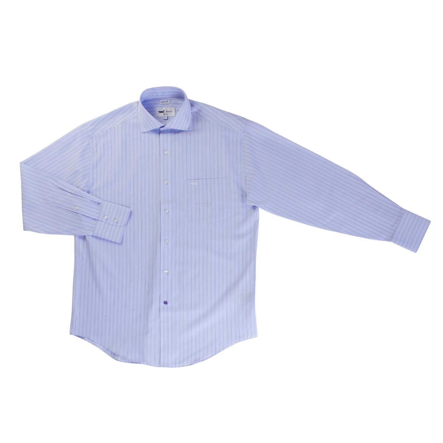 Camisa Algodón Libre de Arrugas Celeste Rockford-0
