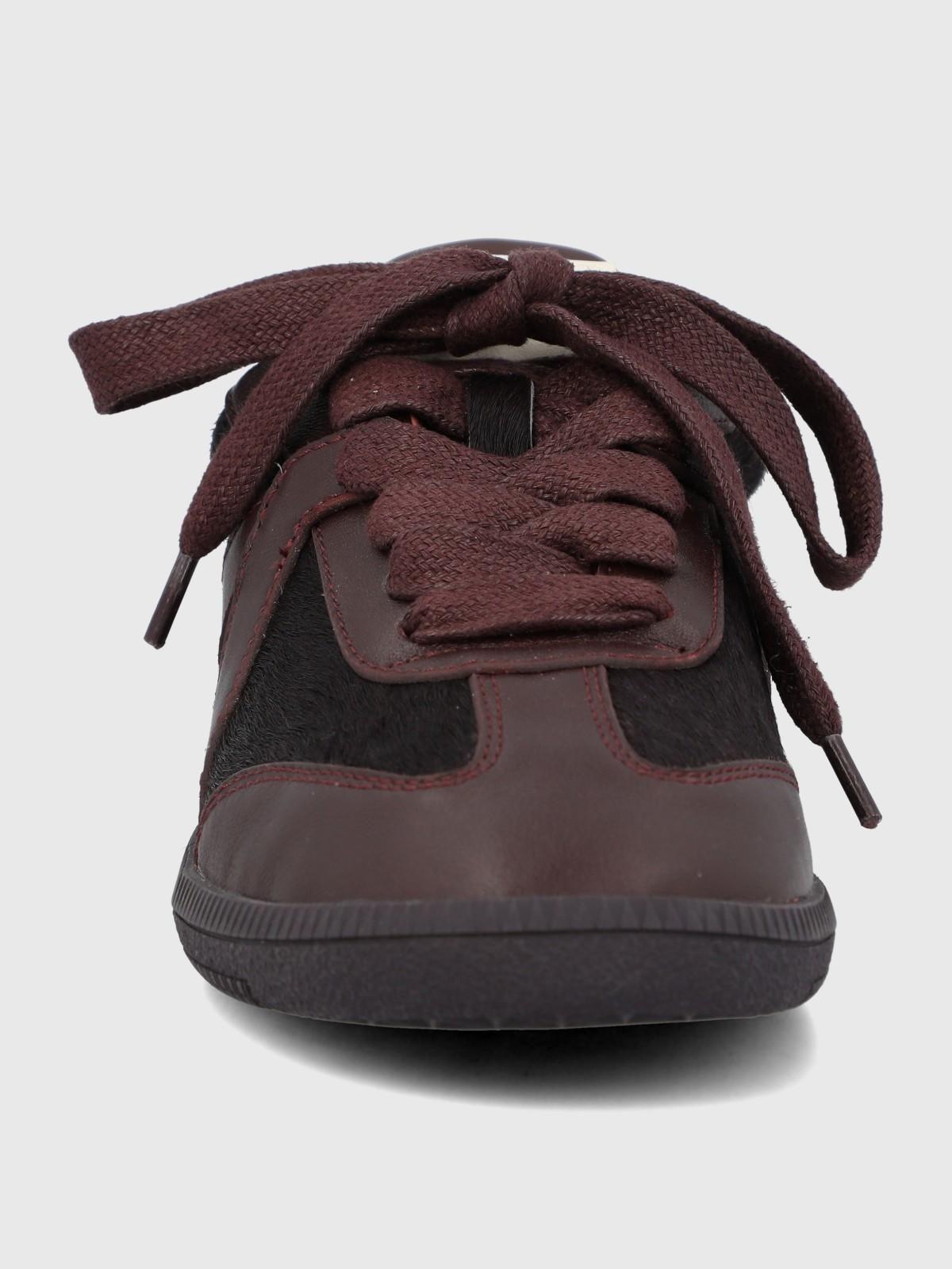 Zapatilla Cuero Mujer Sanset Rojo-3