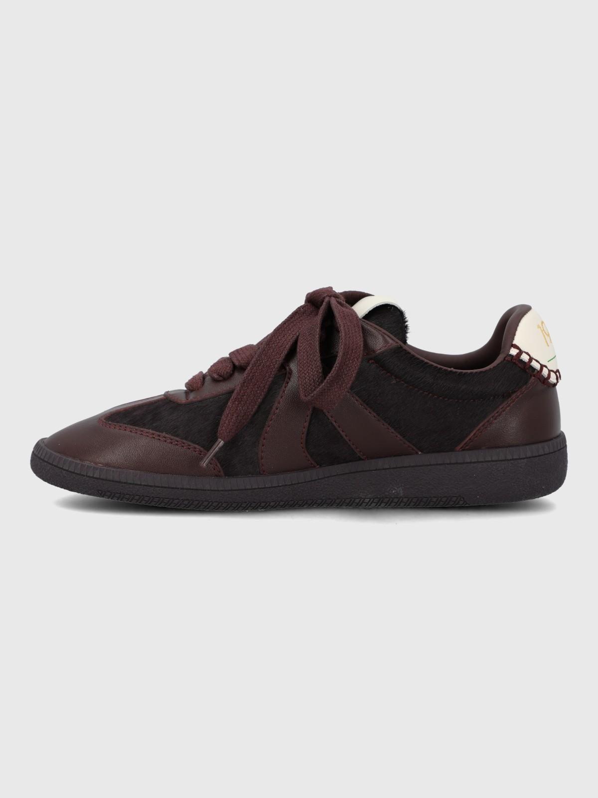 Zapatilla Cuero Mujer Sanset Rojo-5