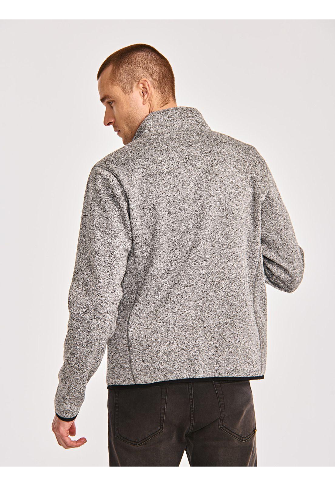Polar Hombre Sweater Fleece Quarter Zip Jacket Gris-3