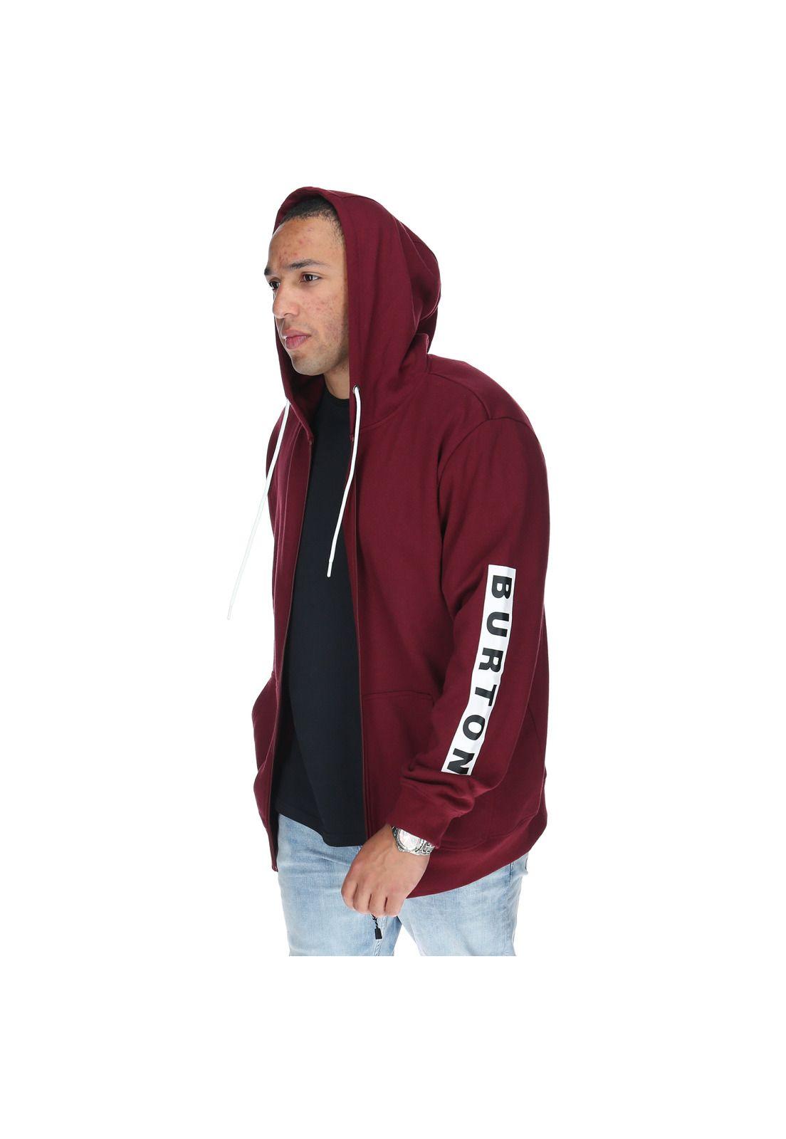 Polerón Hombre Sidebar Zip Rojo-1