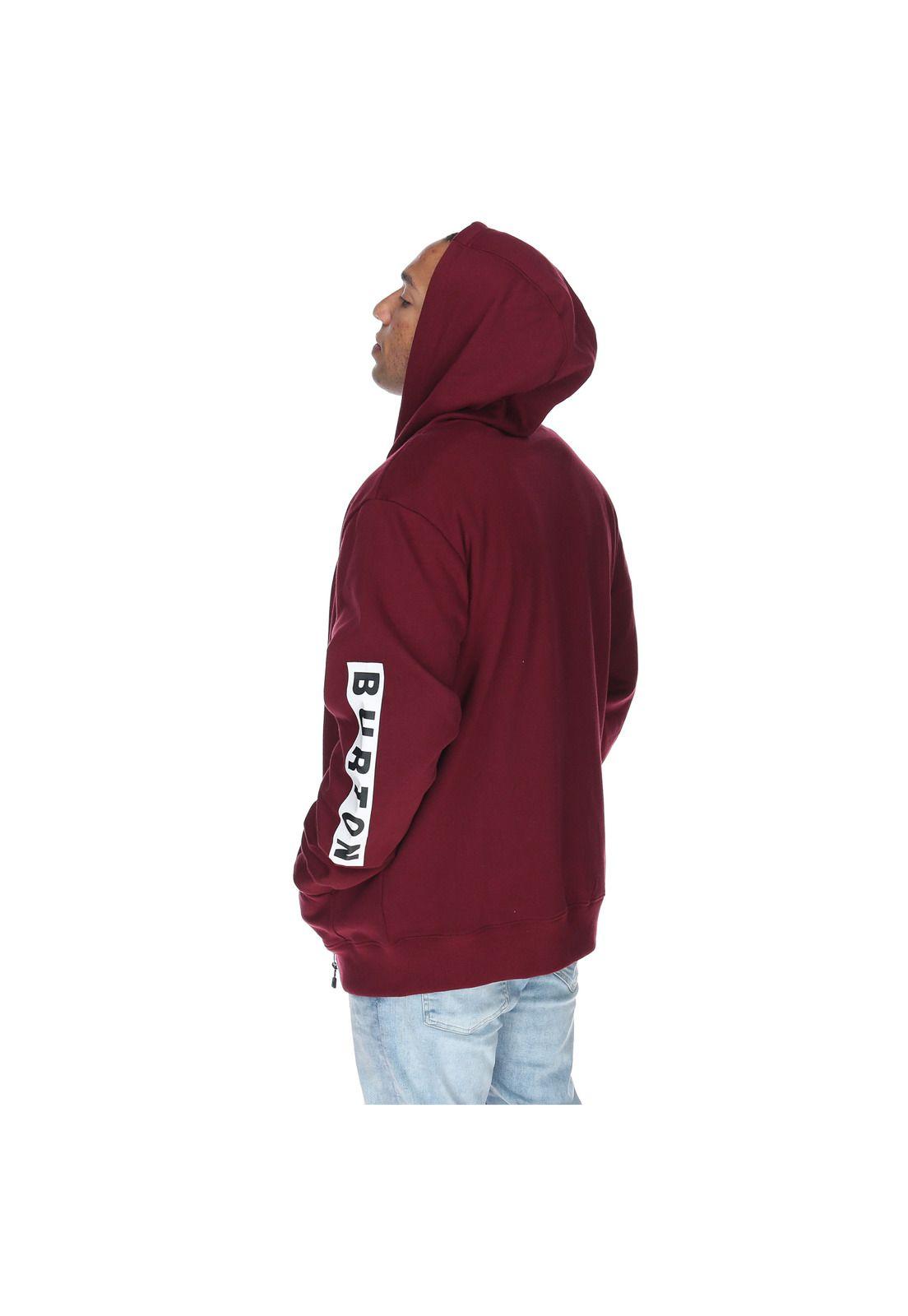 Polerón Hombre Sidebar Zip Rojo-2