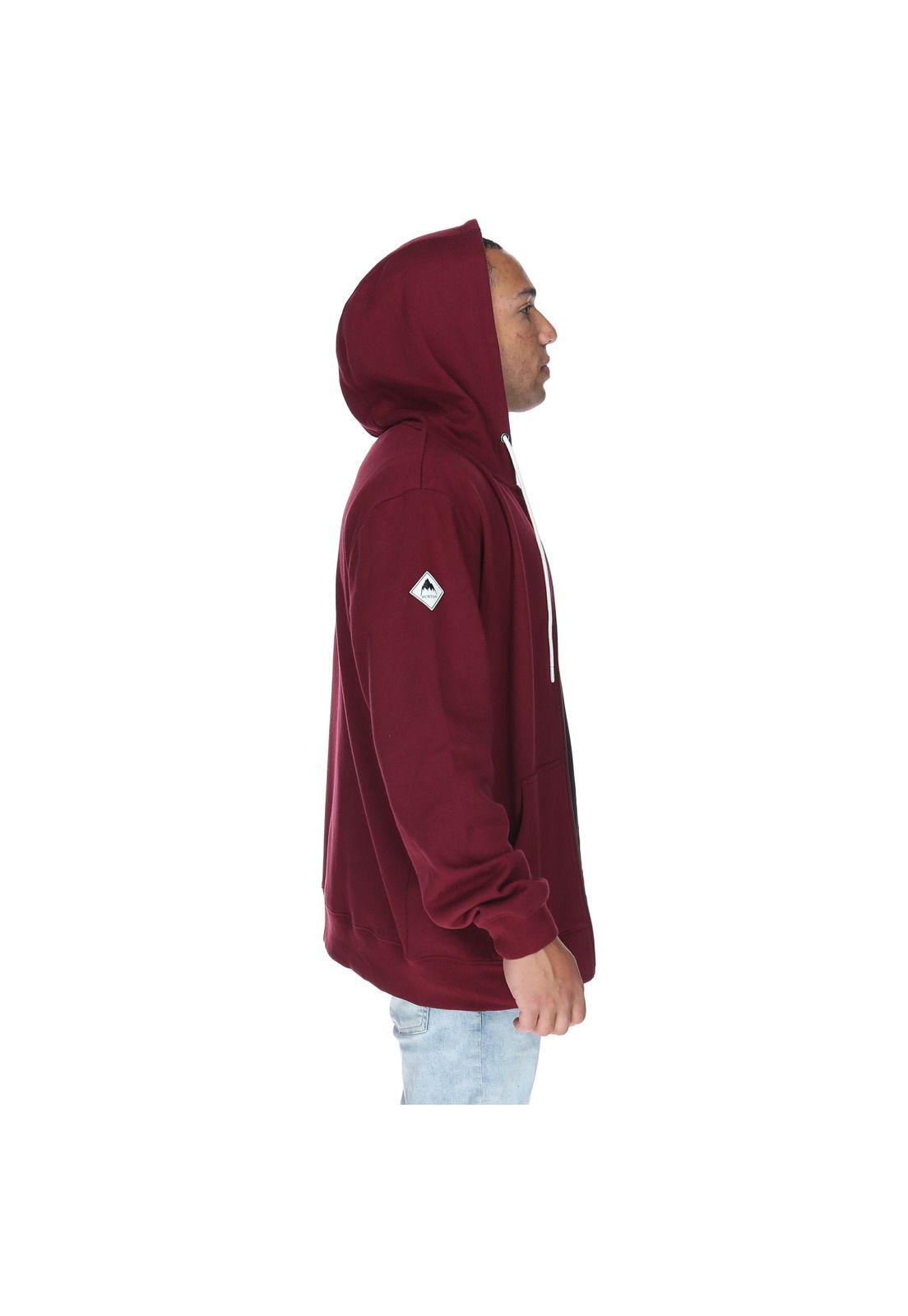 Polerón Hombre Sidebar Zip Rojo-4