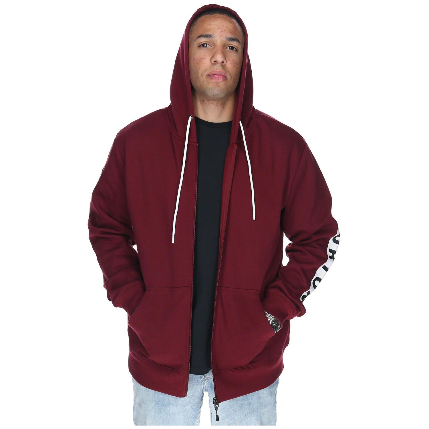 Polerón Hombre Sidebar Zip Rojo-0