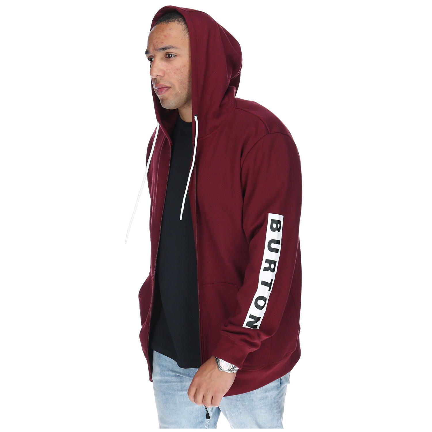 Polerón Hombre Sidebar Zip Rojo-1