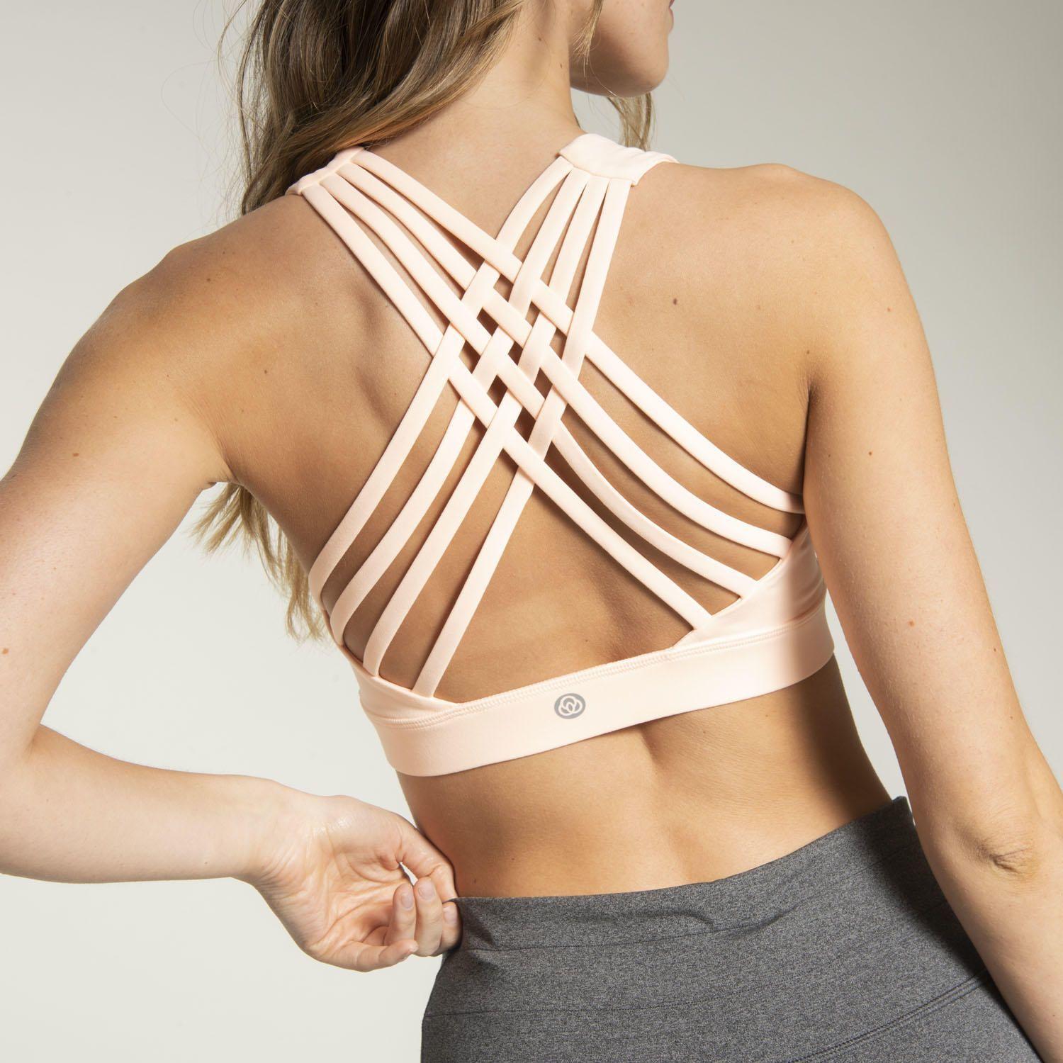 Peto Mujer Strappy Trainning Bra Durazno-3