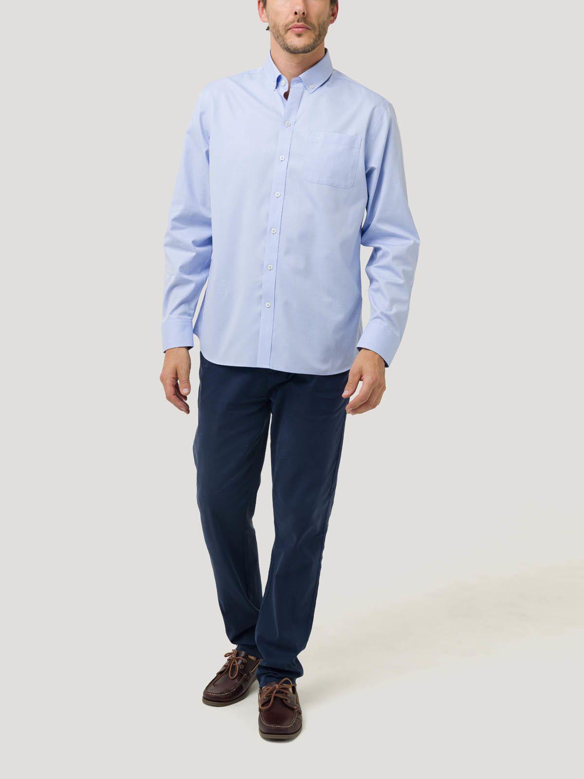 Camisa Algodón Hombre Farifax Azul-5