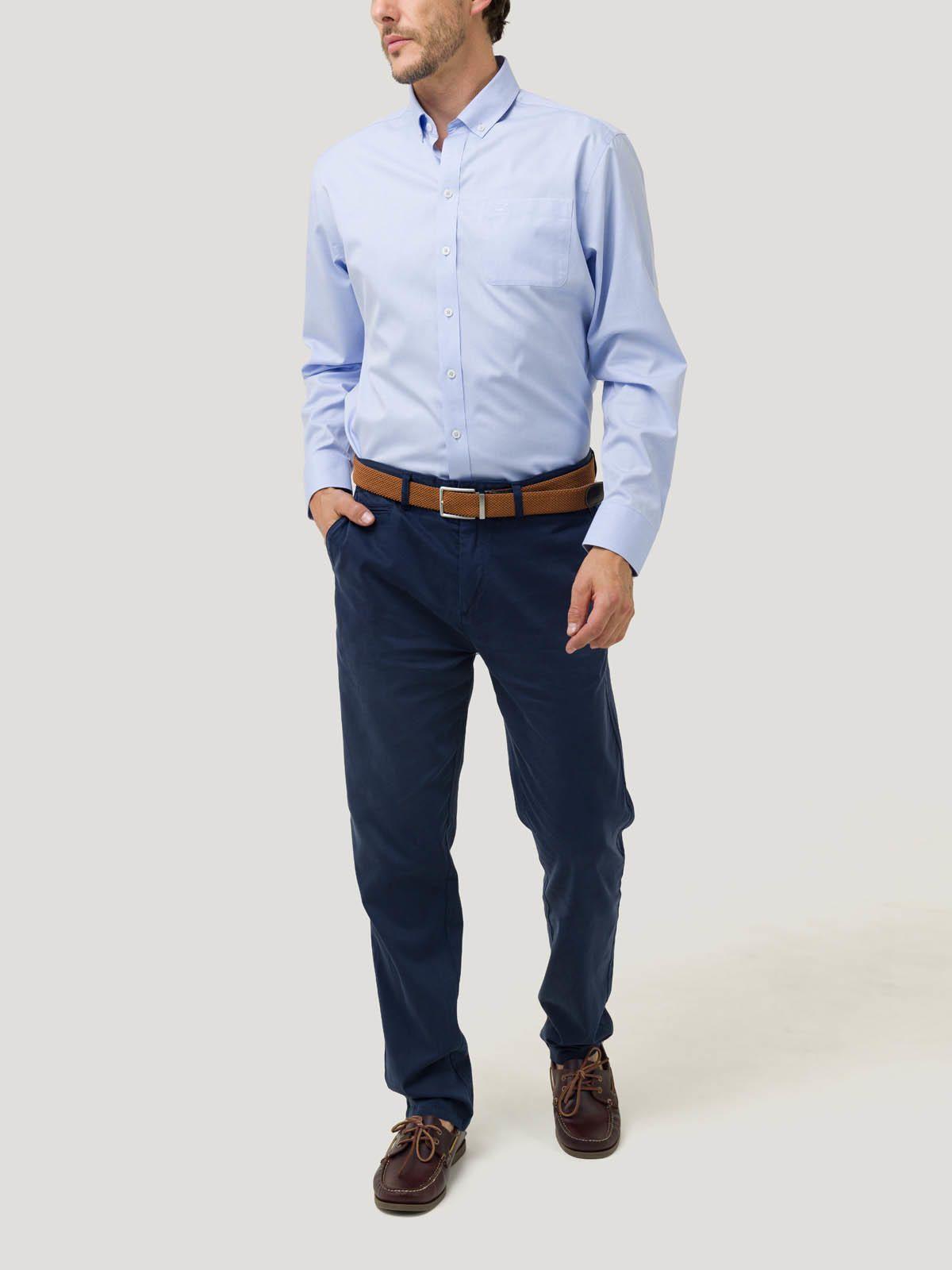 Camisa Algodón Hombre Farifax Azul-6