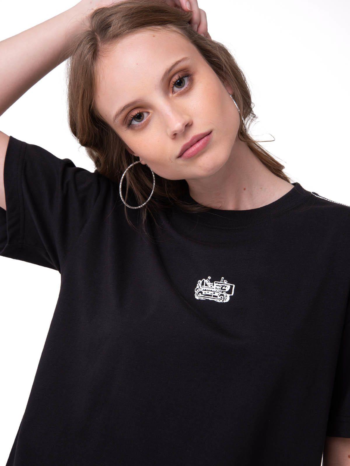 Polera Manga Corta Mujer Caterpillar Culture Negro-3