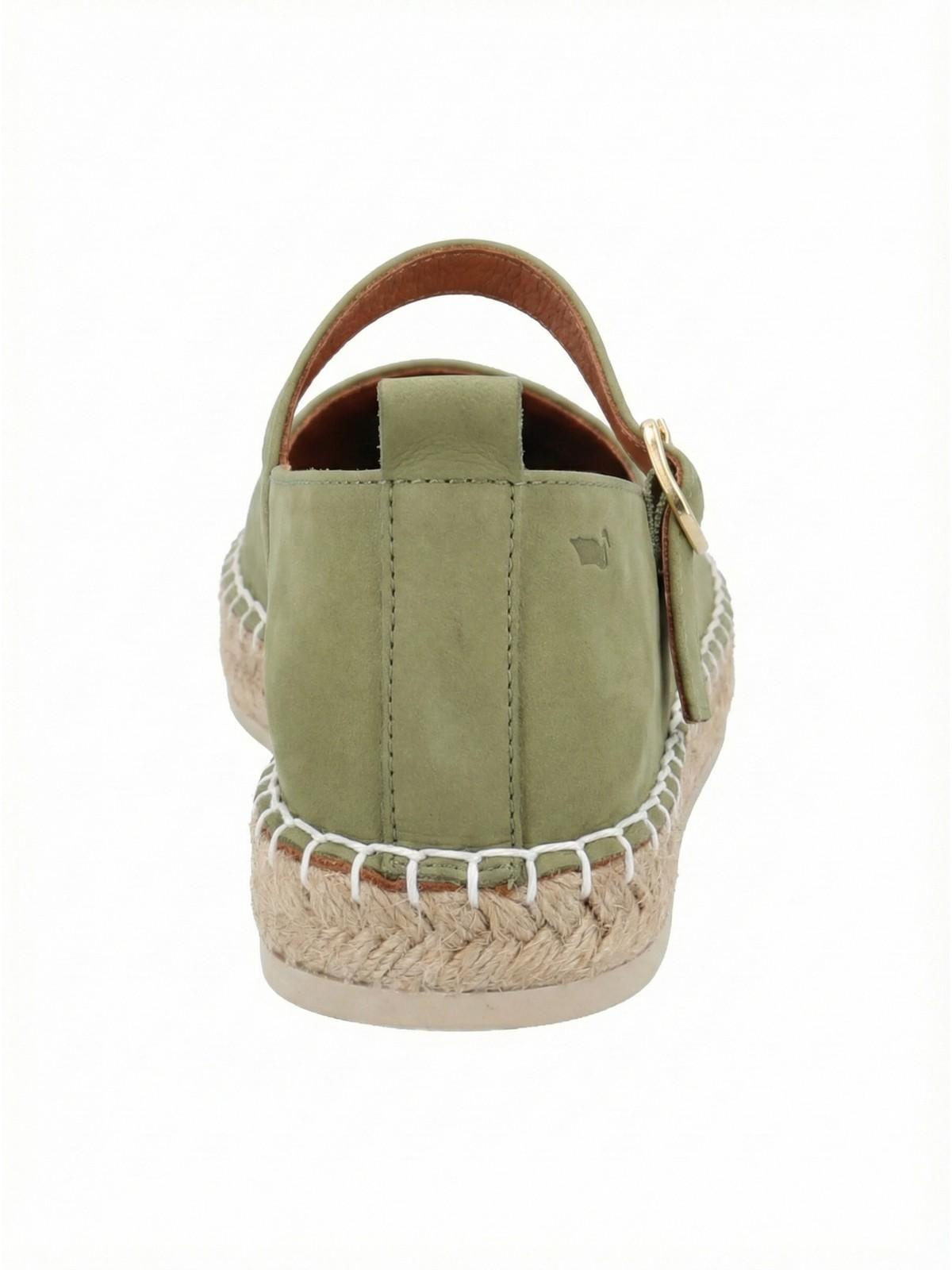 Alpargata Cuero Mujer Pekin Verde-4