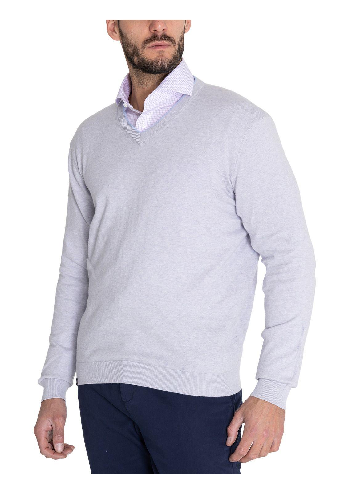 Chaleco Algodón Orgánico Gris Angri V Hombre -4