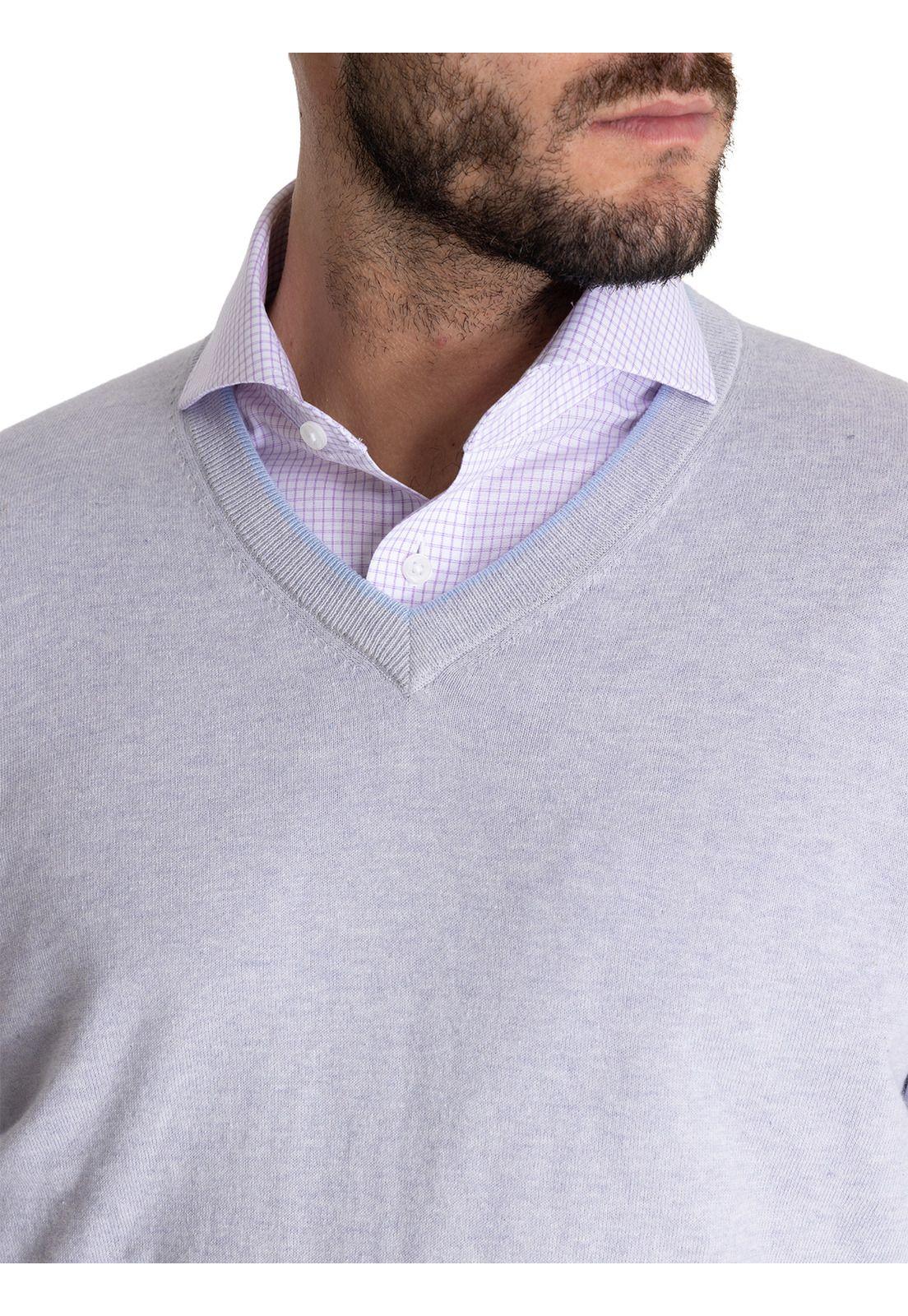 Chaleco Algodón Orgánico Gris Angri V Hombre -7